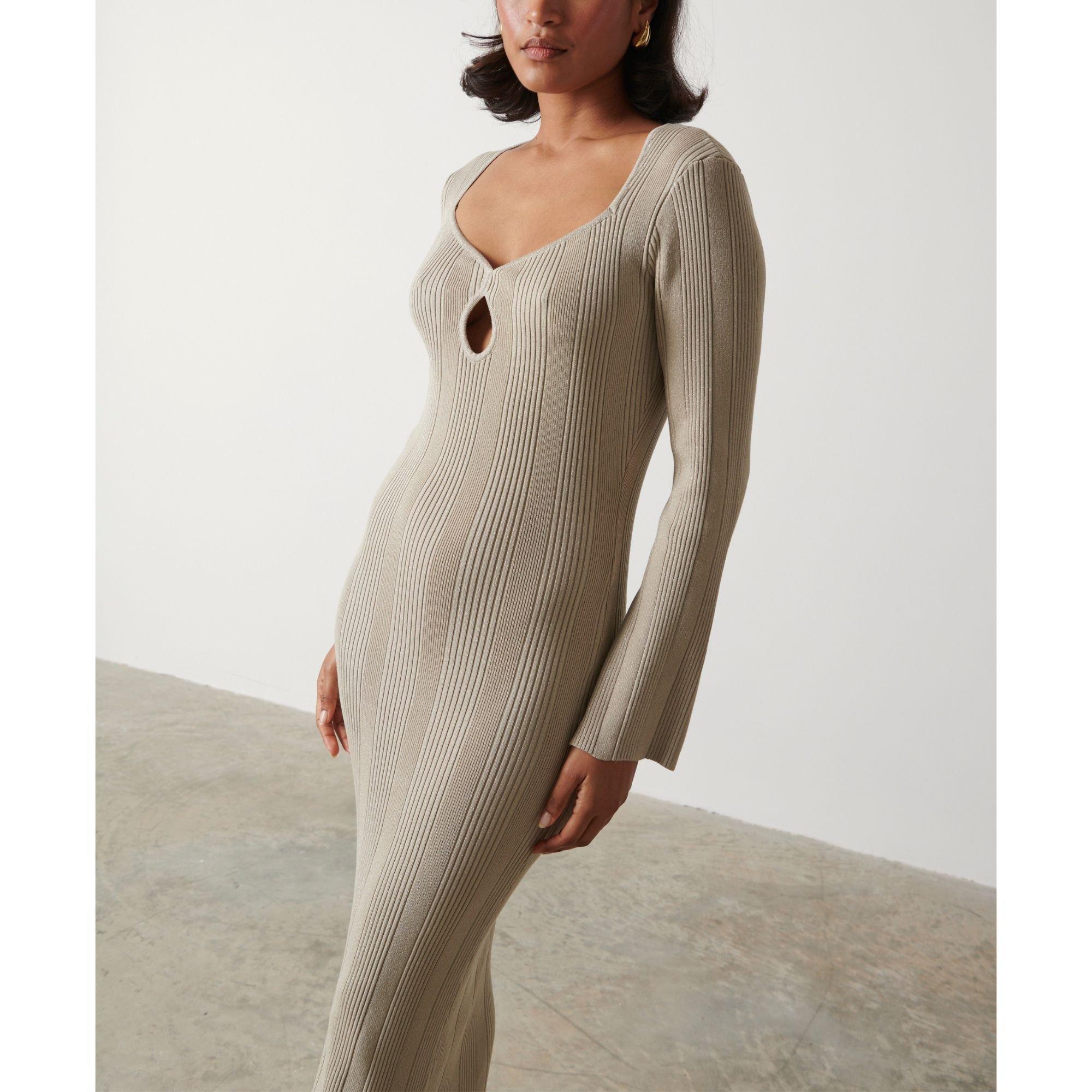 Champagne - Pretty Lavish - Knitted Jumper Dress - 2