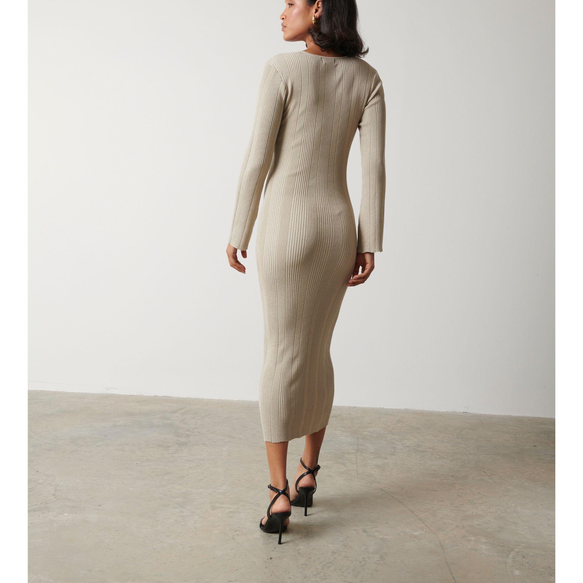 Champagne - Pretty Lavish - Knitted Jumper Dress - 3