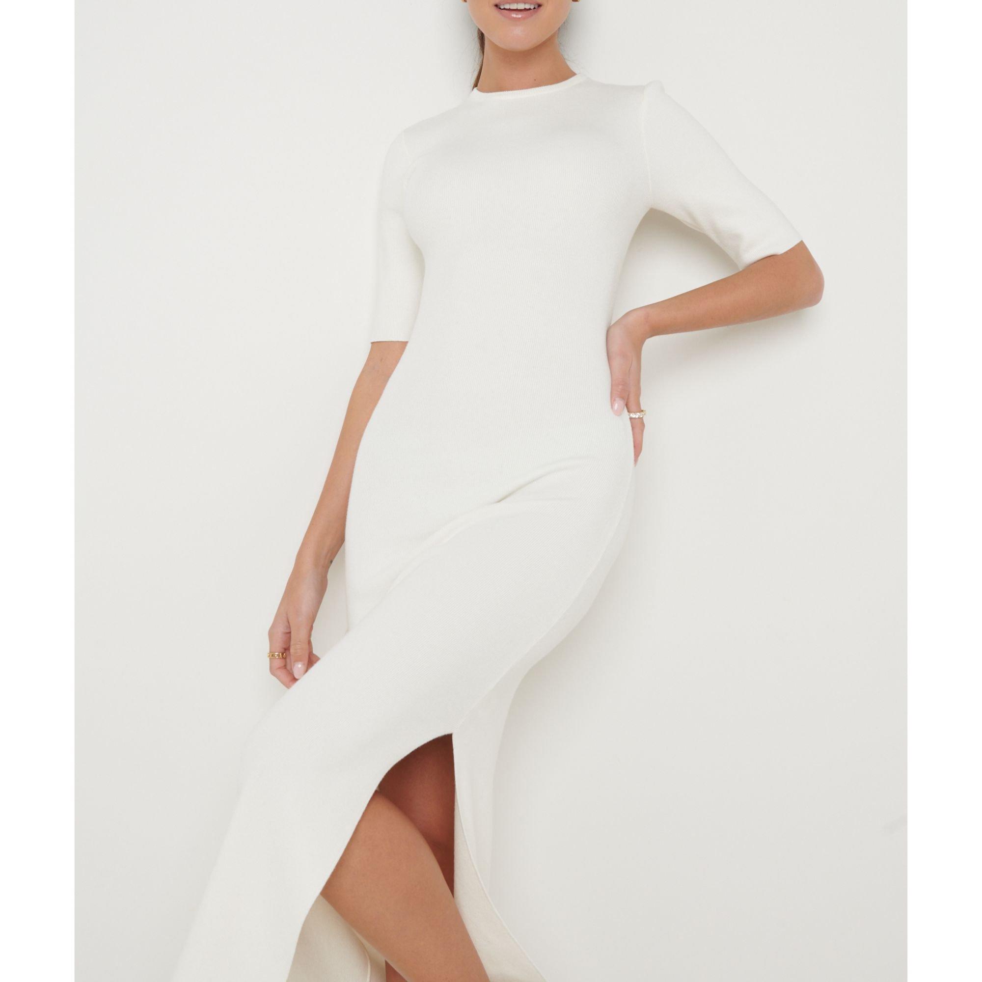 Cream - Pretty Lavish - Rosa Midaxi Knitted Jumper Dress - 2