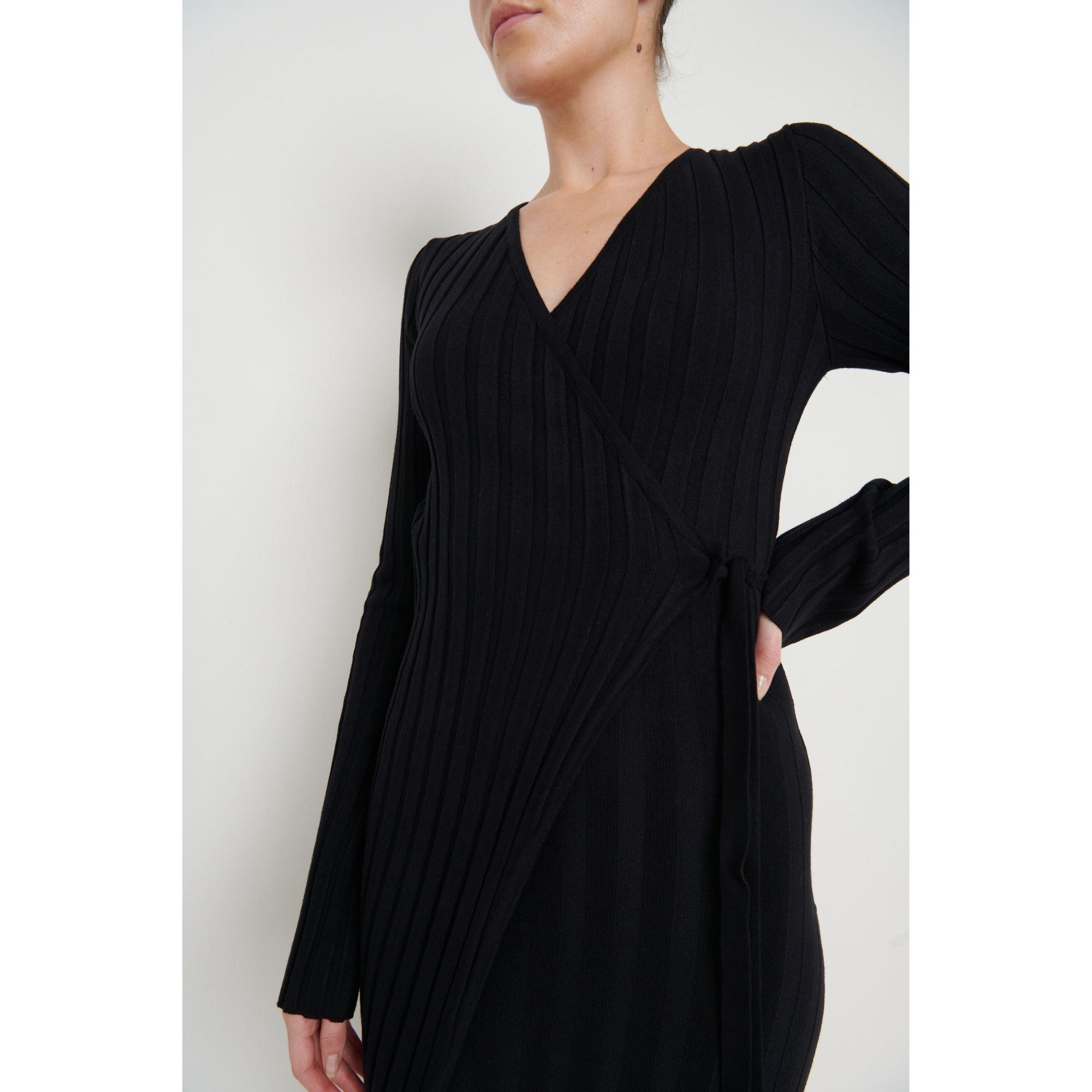 Black - Pretty Lavish - Knitted Jumper Dress - 2