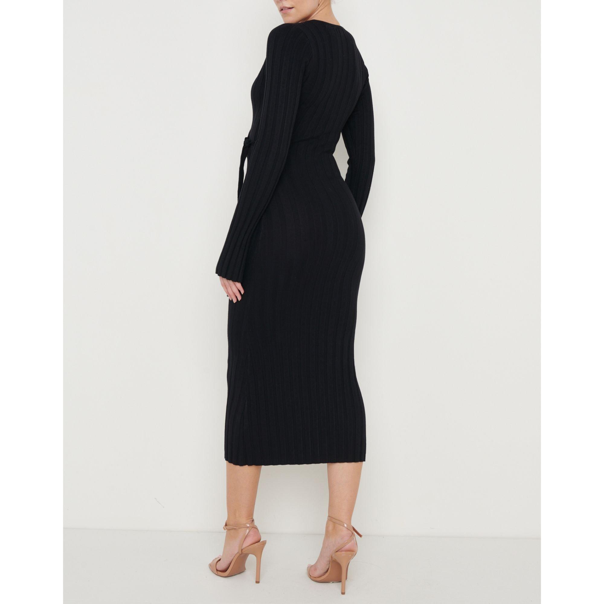 Black - Pretty Lavish - Knitted Jumper Dress - 3