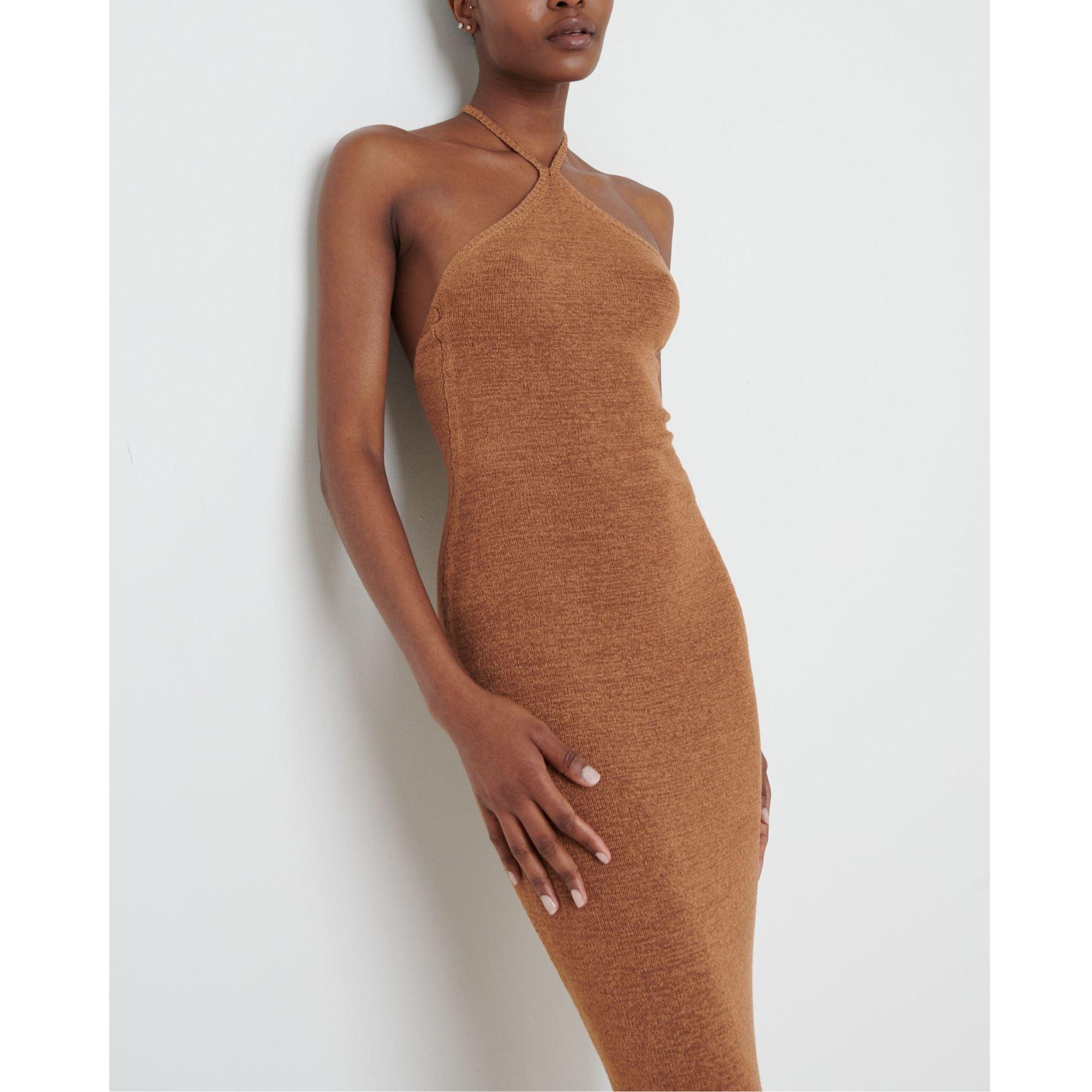 Brown - Pretty Lavish - Knitted Jumper Dress - 2