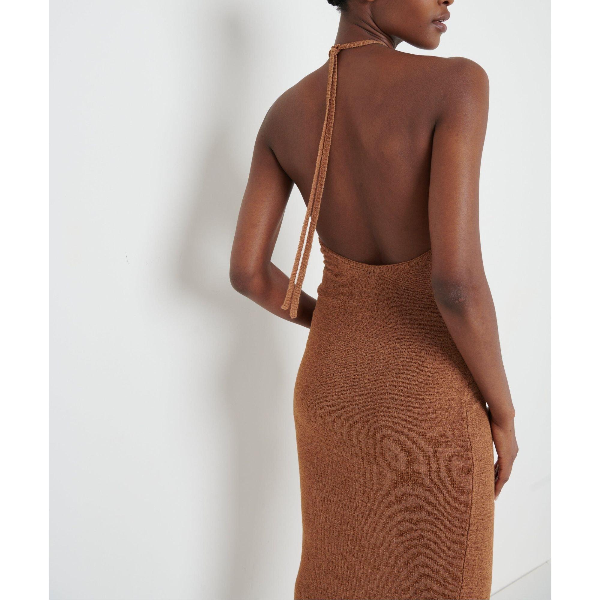 Brown - Pretty Lavish - Knitted Jumper Dress - 3