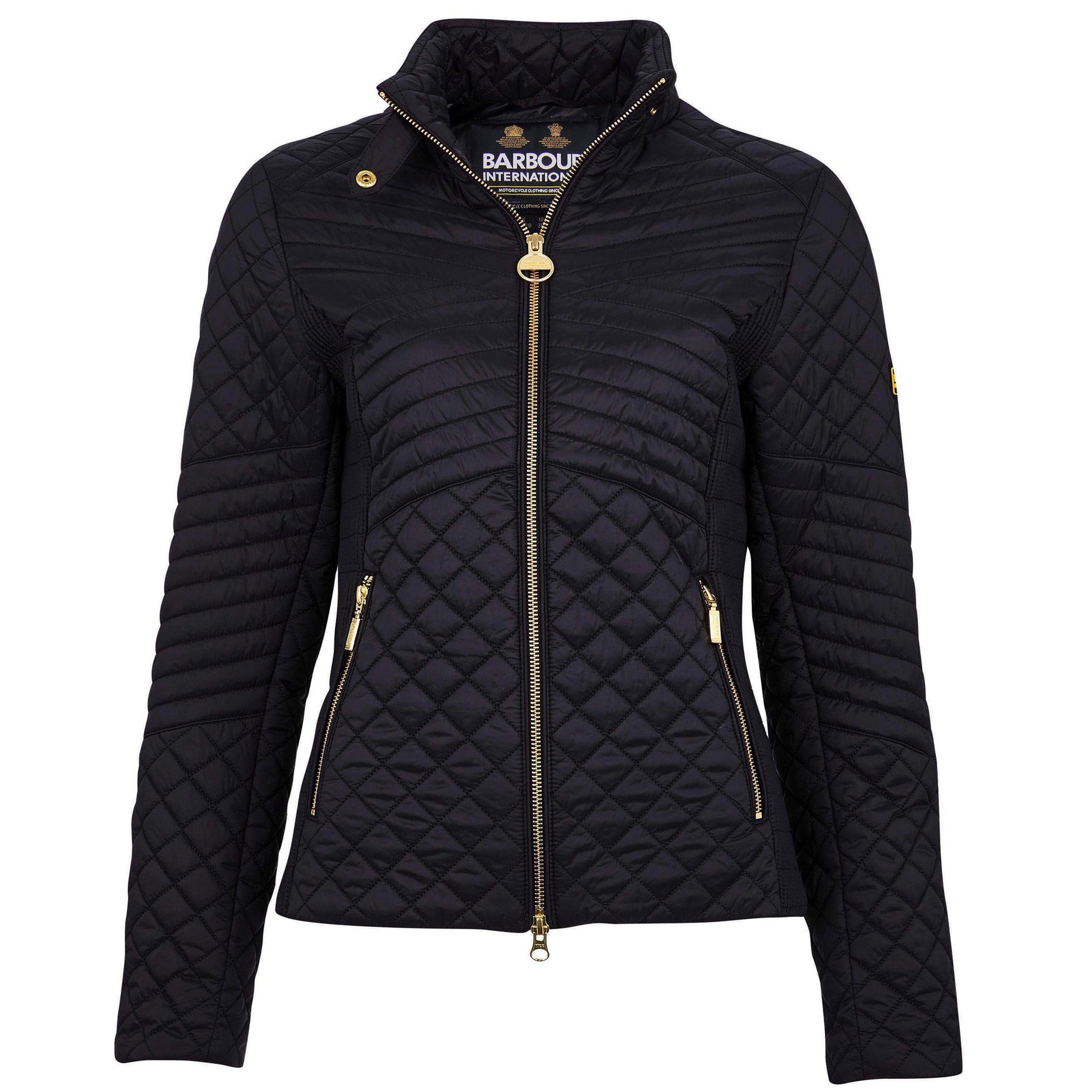 Black - Barbour International - Women's  Formation Long Sleeve Quilted Jacket - 9
