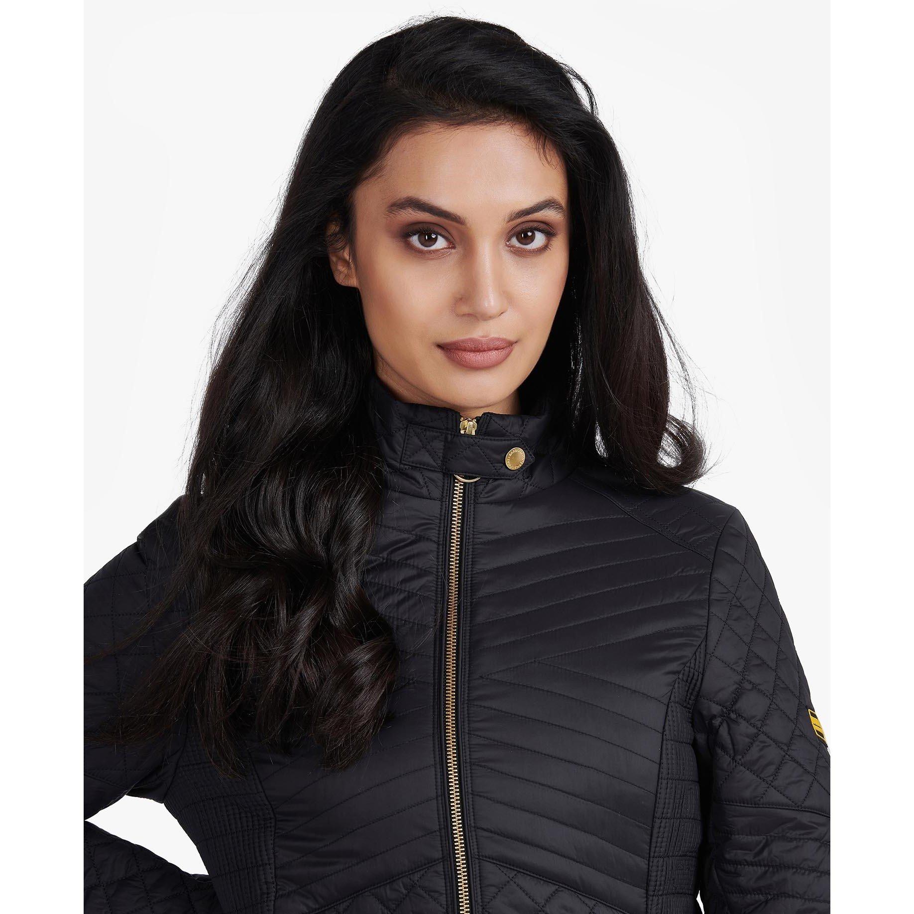 Black - Barbour International - Women's  Formation Long Sleeve Quilted Jacket - 4