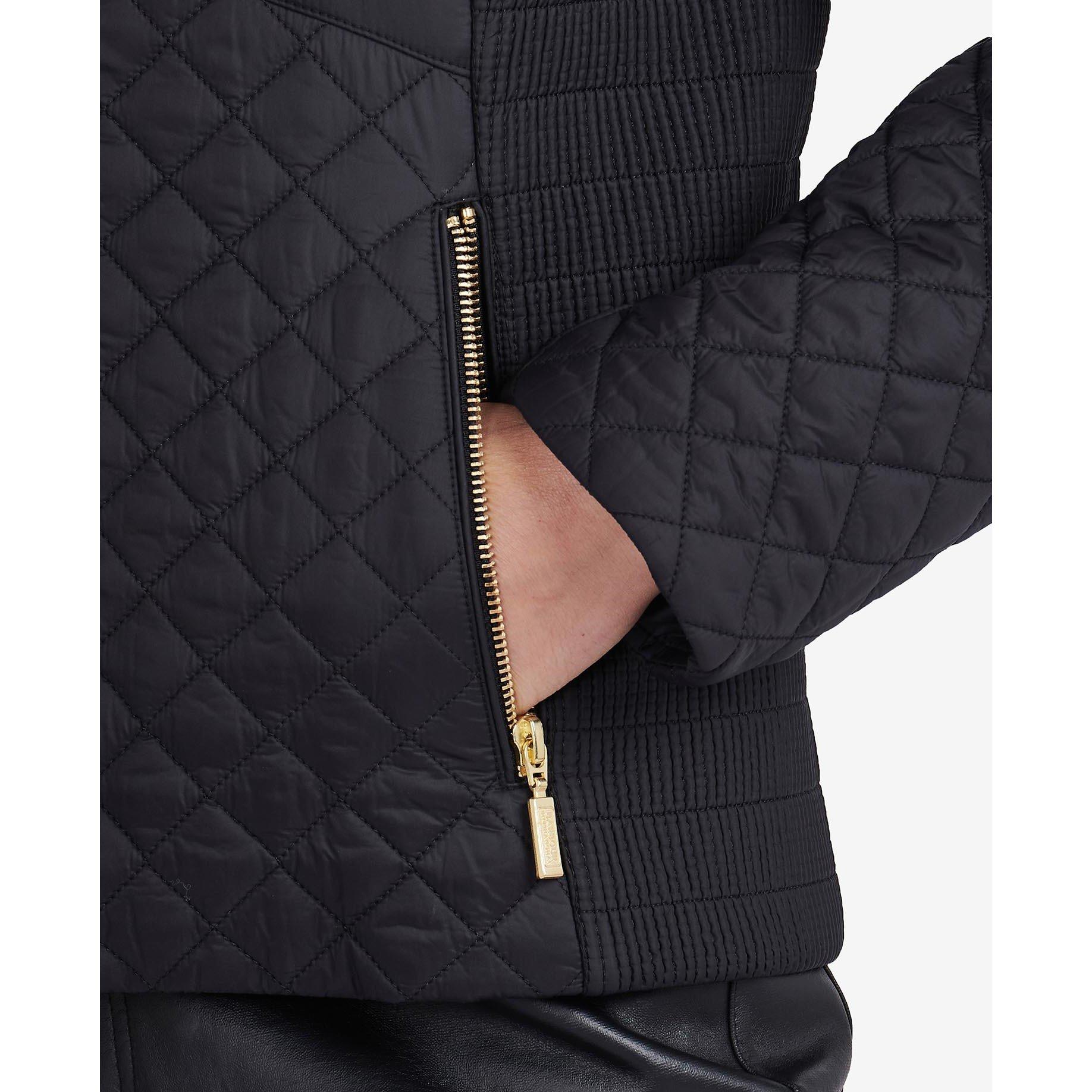 Black - Barbour International - Women's  Formation Long Sleeve Quilted Jacket - 5