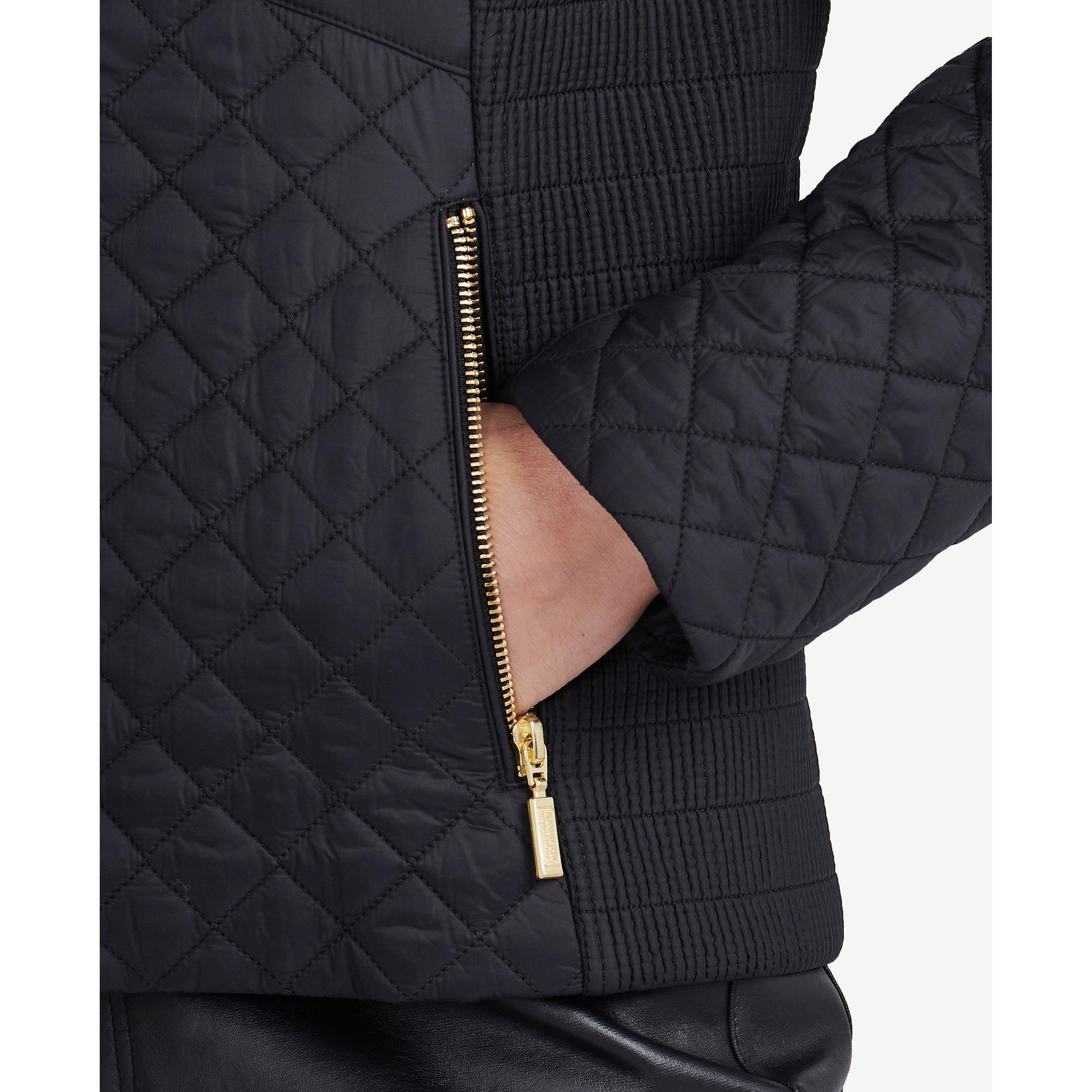 Black - Barbour International - Women's  Formation Long Sleeve Quilted Jacket - 7