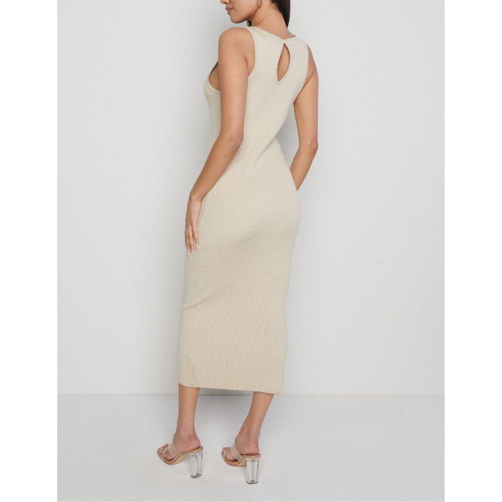 Beige - Pretty Lavish - Knitted Jumper Dress - 3