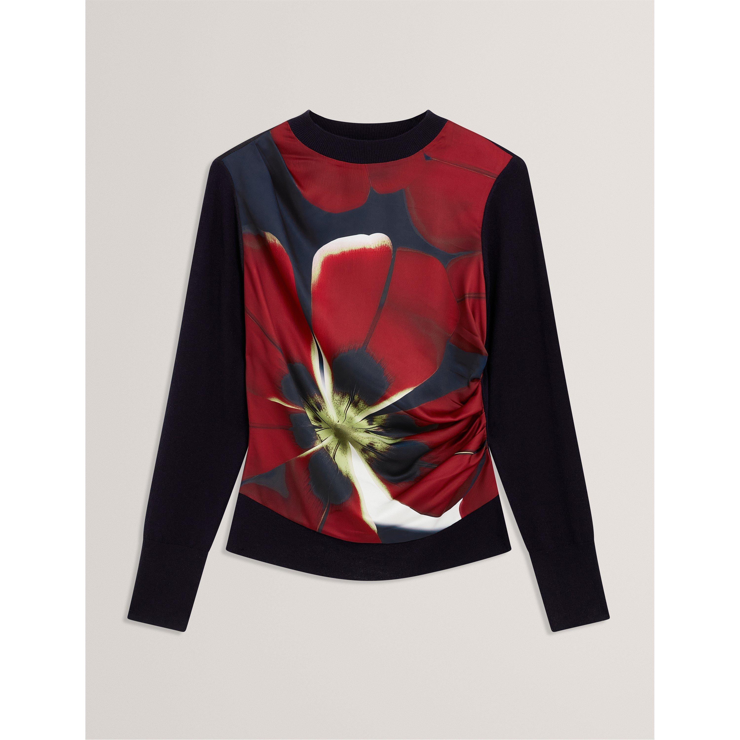 Navy - Ted Baker - Women's Woven Front Top - 1