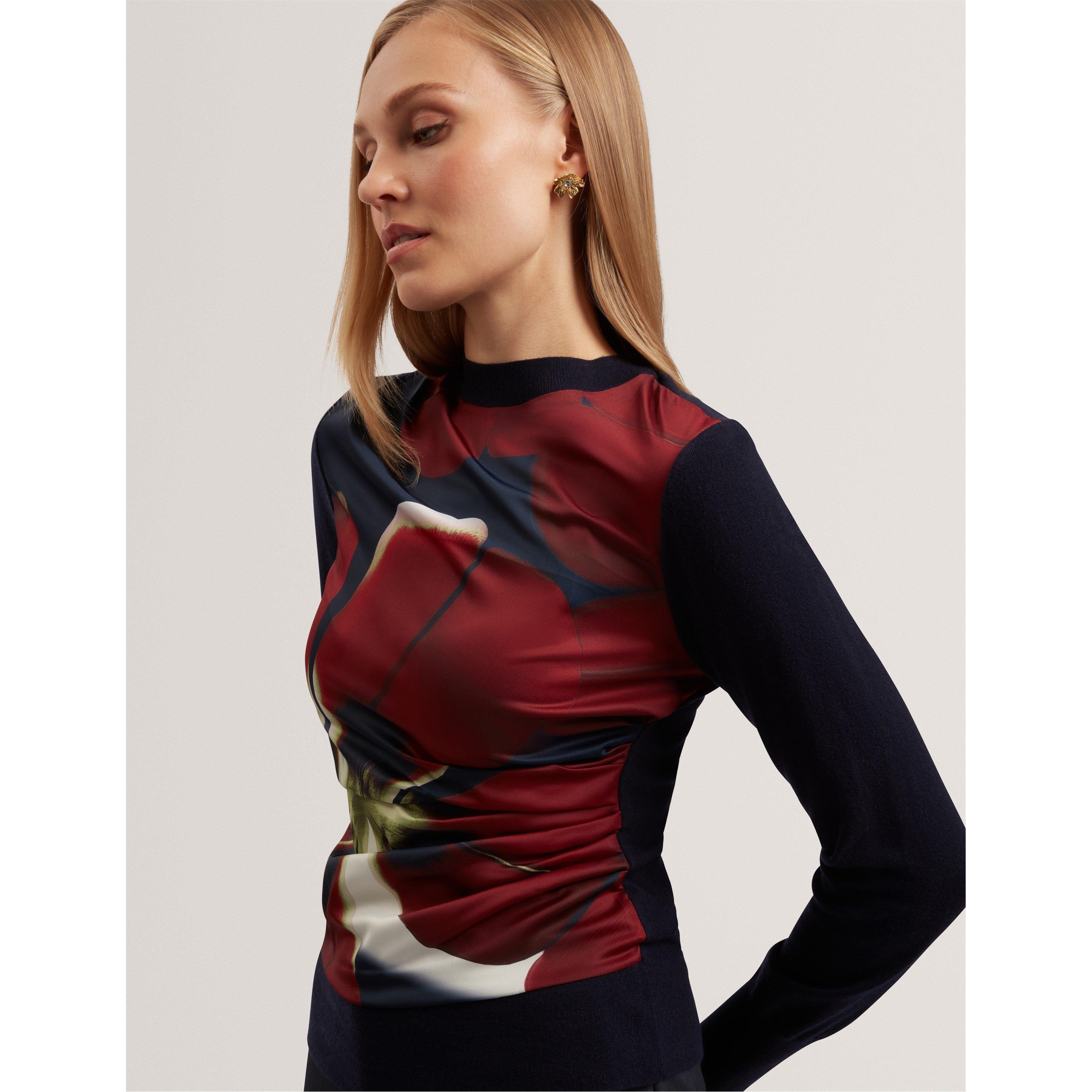 Navy - Ted Baker - Ted Woven Front Top Ld61 - 4