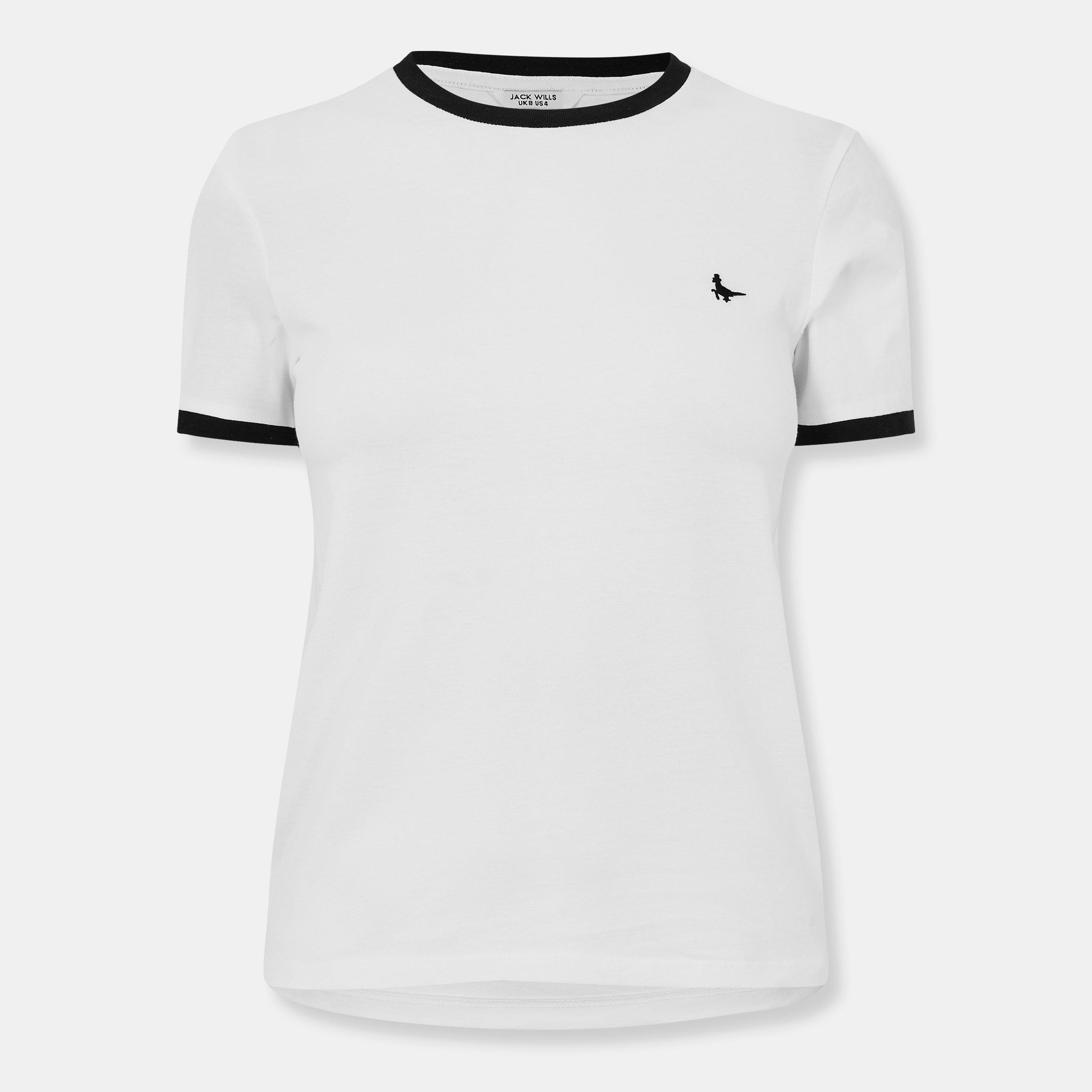White - Jack Wills - Trinkey Ringer T-Shirt - 1