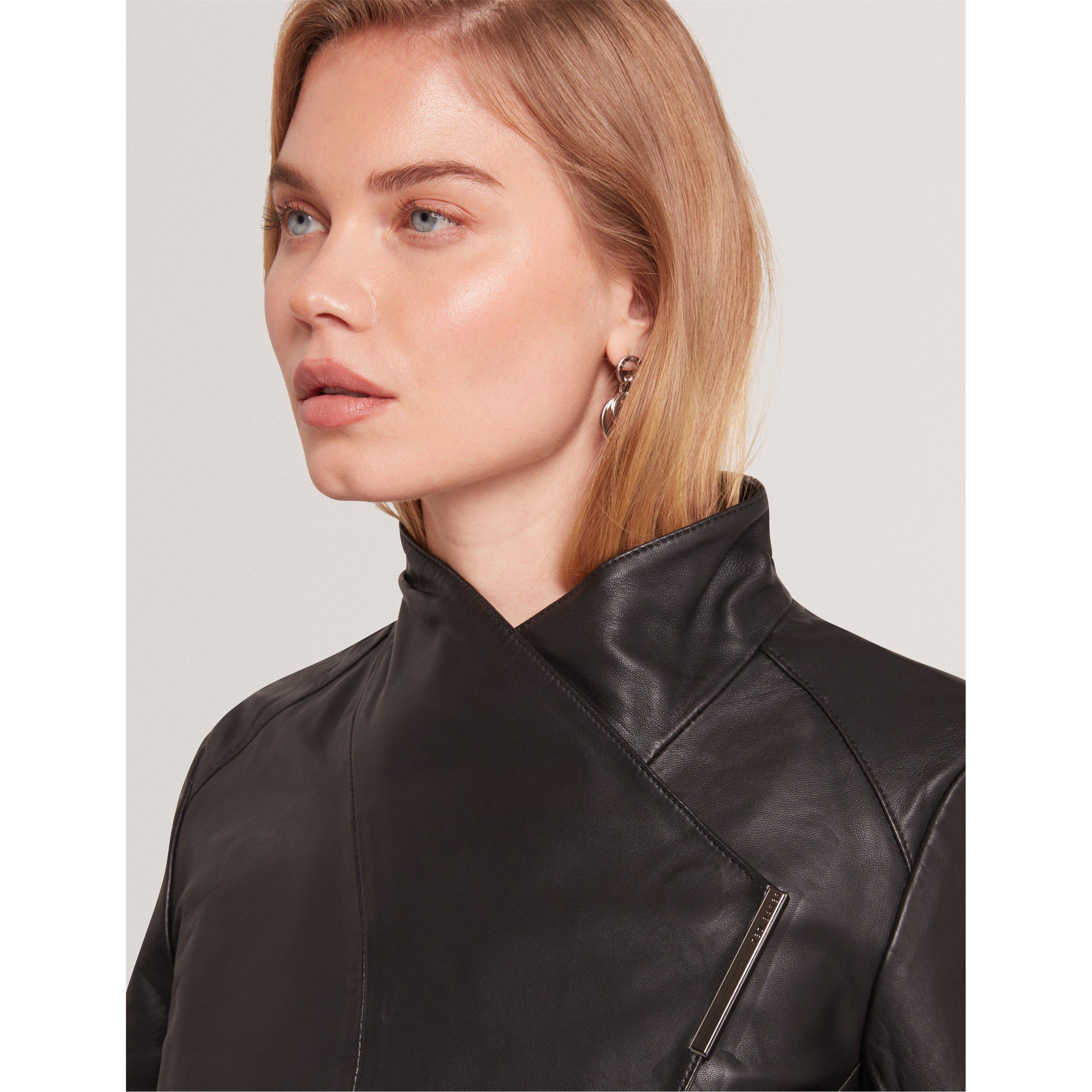 Black - Ted Baker - Ted Leather Jacket Ld61 - 4