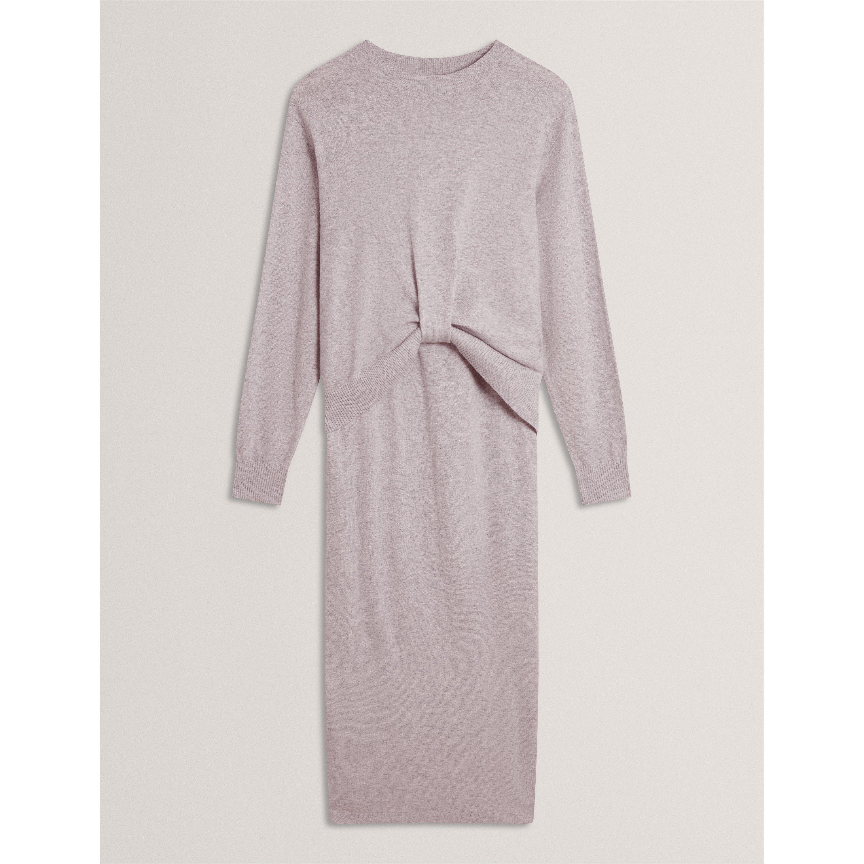 Ted Baker Women's Midi Knitted Jumper Dress - Grey-Marl - 10 (S)