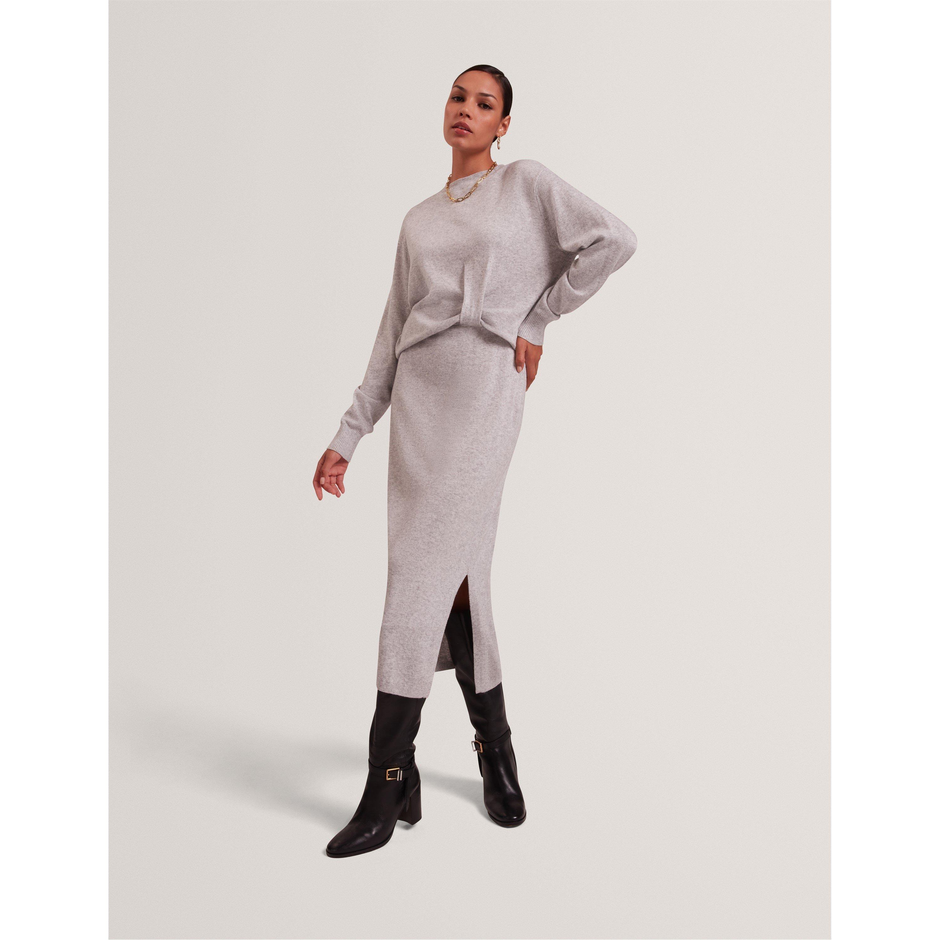 Grey-Marl - Ted Baker - Ted Knit Midi Dress Ld61 - 2