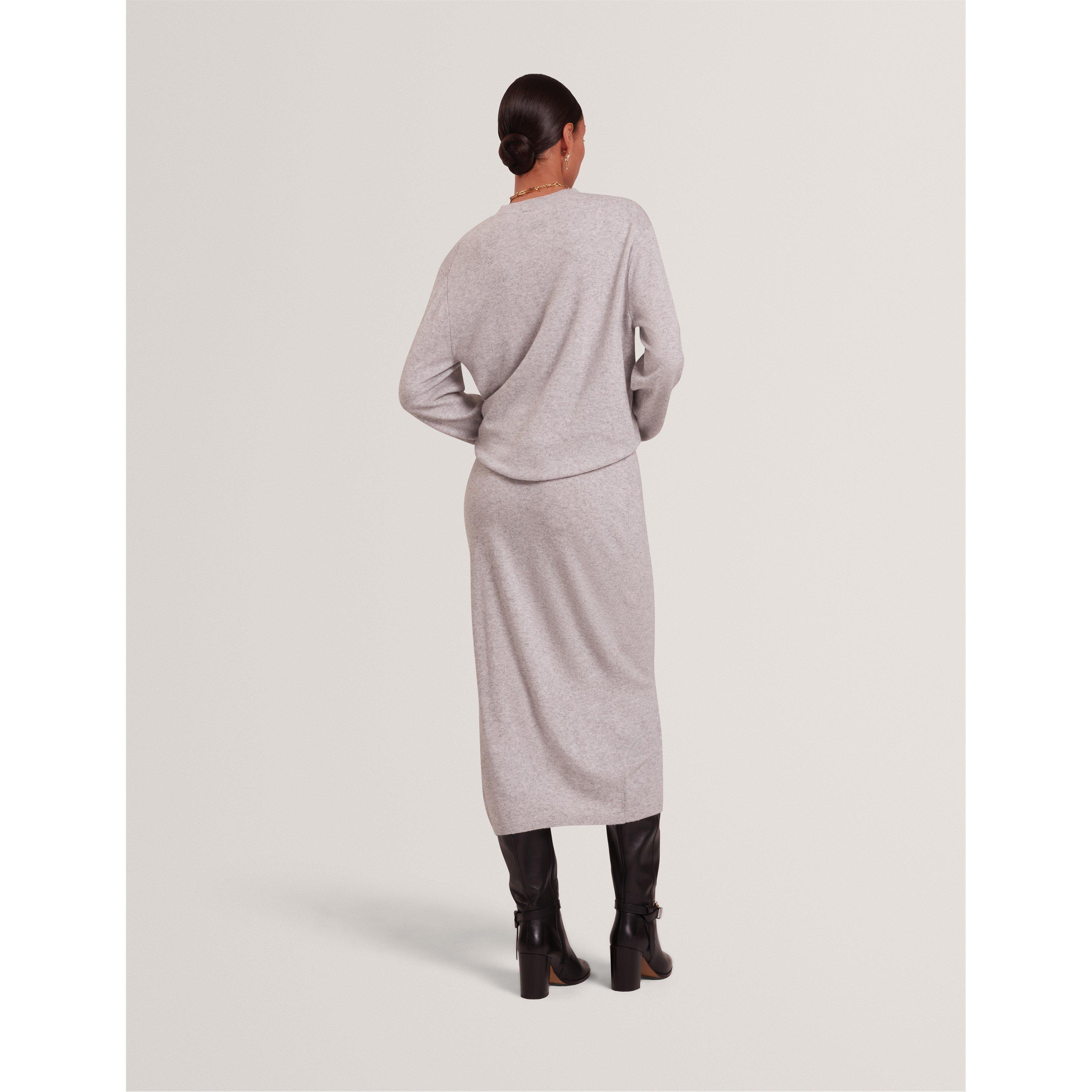 Grey-Marl - Ted Baker - Ted Knit Midi Dress Ld61 - 3