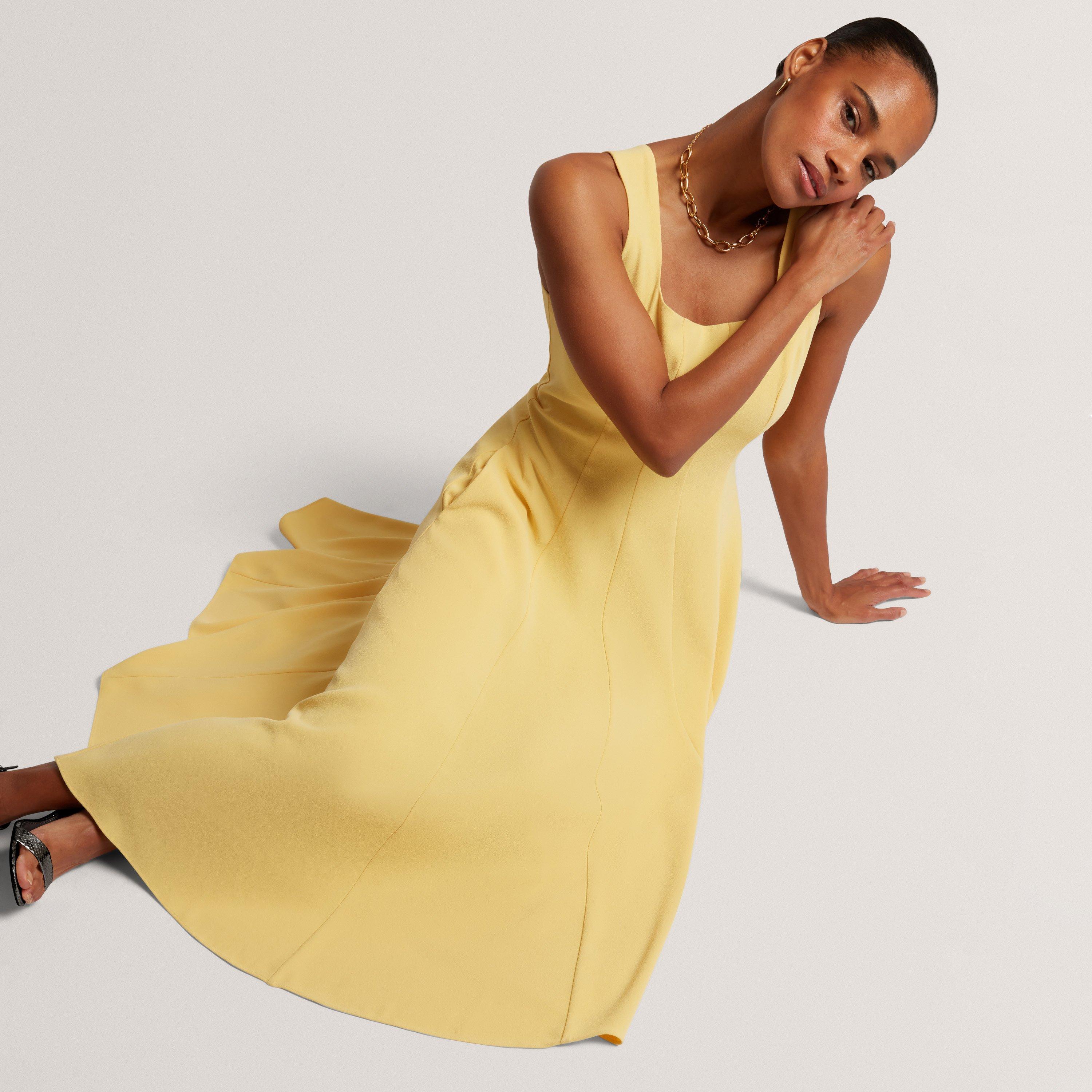 Lt-Yellow - Ted Baker - Ted Panl MidiDress Ld62 - 5