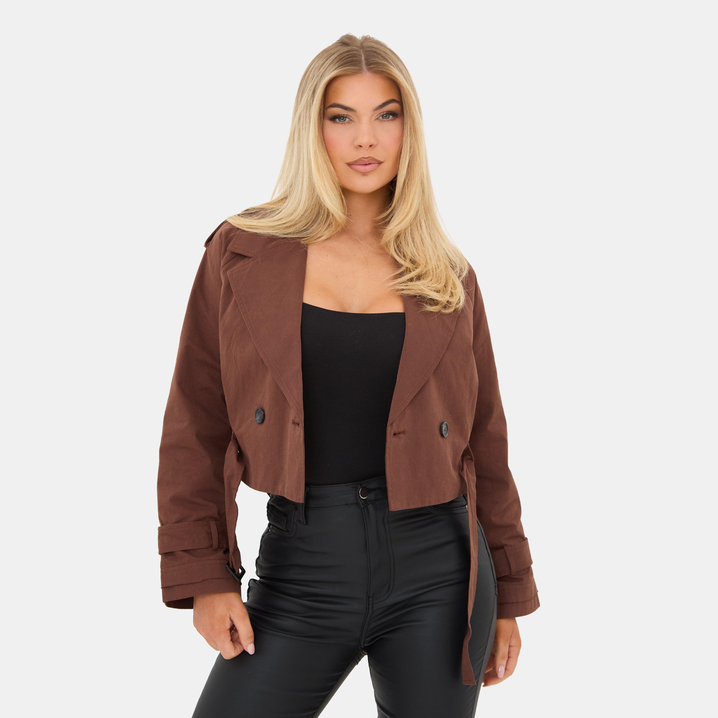 Marrón - I Saw It First - Cropped Trench Jacket - 1