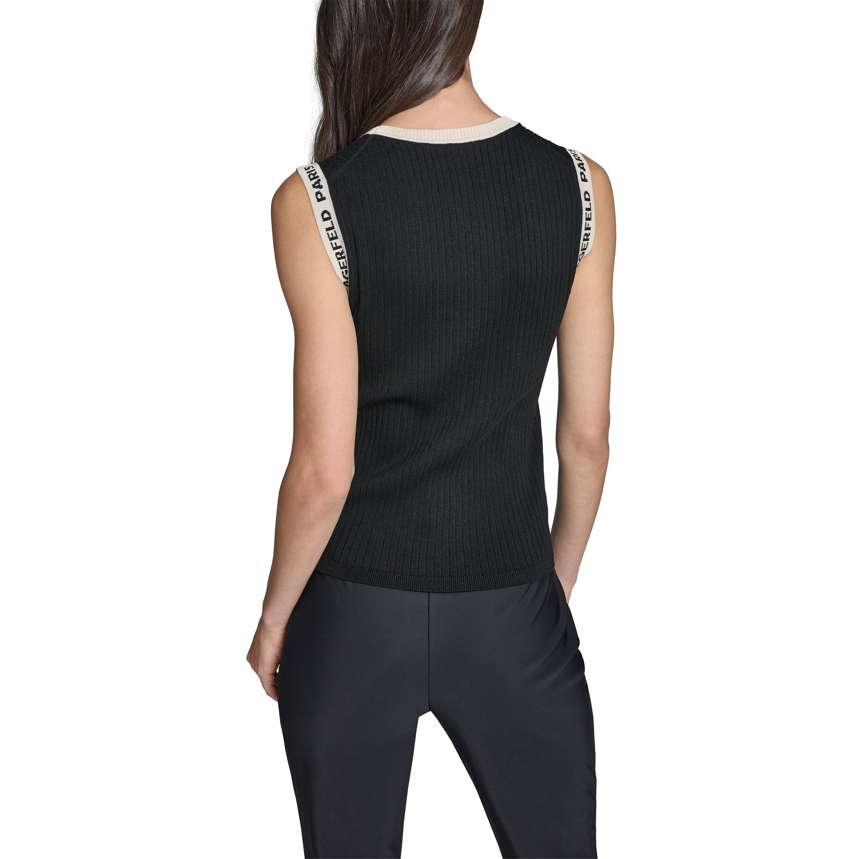 Black - Karl Lagerfeld - Women's Sportswear Knitted Top - 6