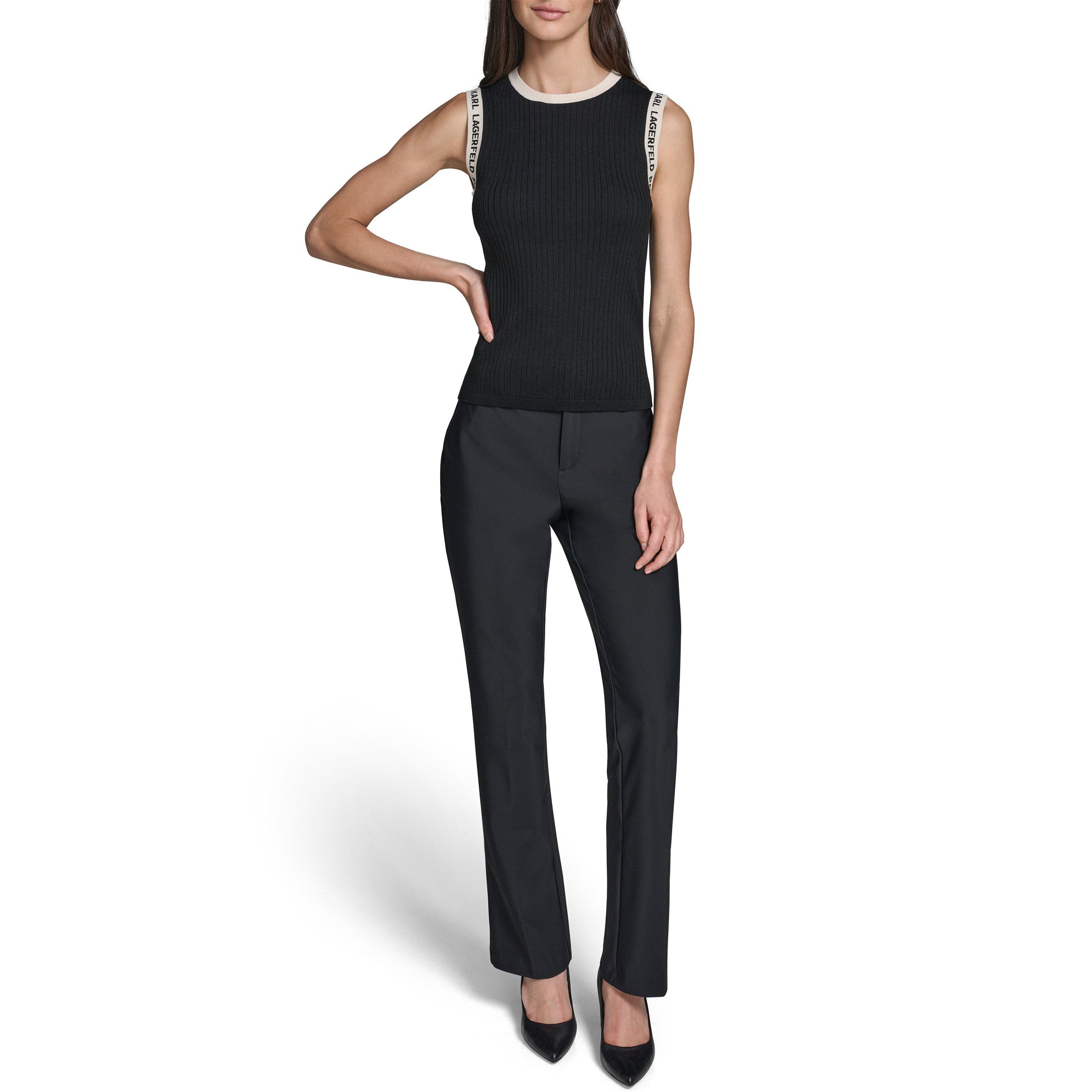 Black - Karl Lagerfeld - Women's Sportswear Knitted Top - 4