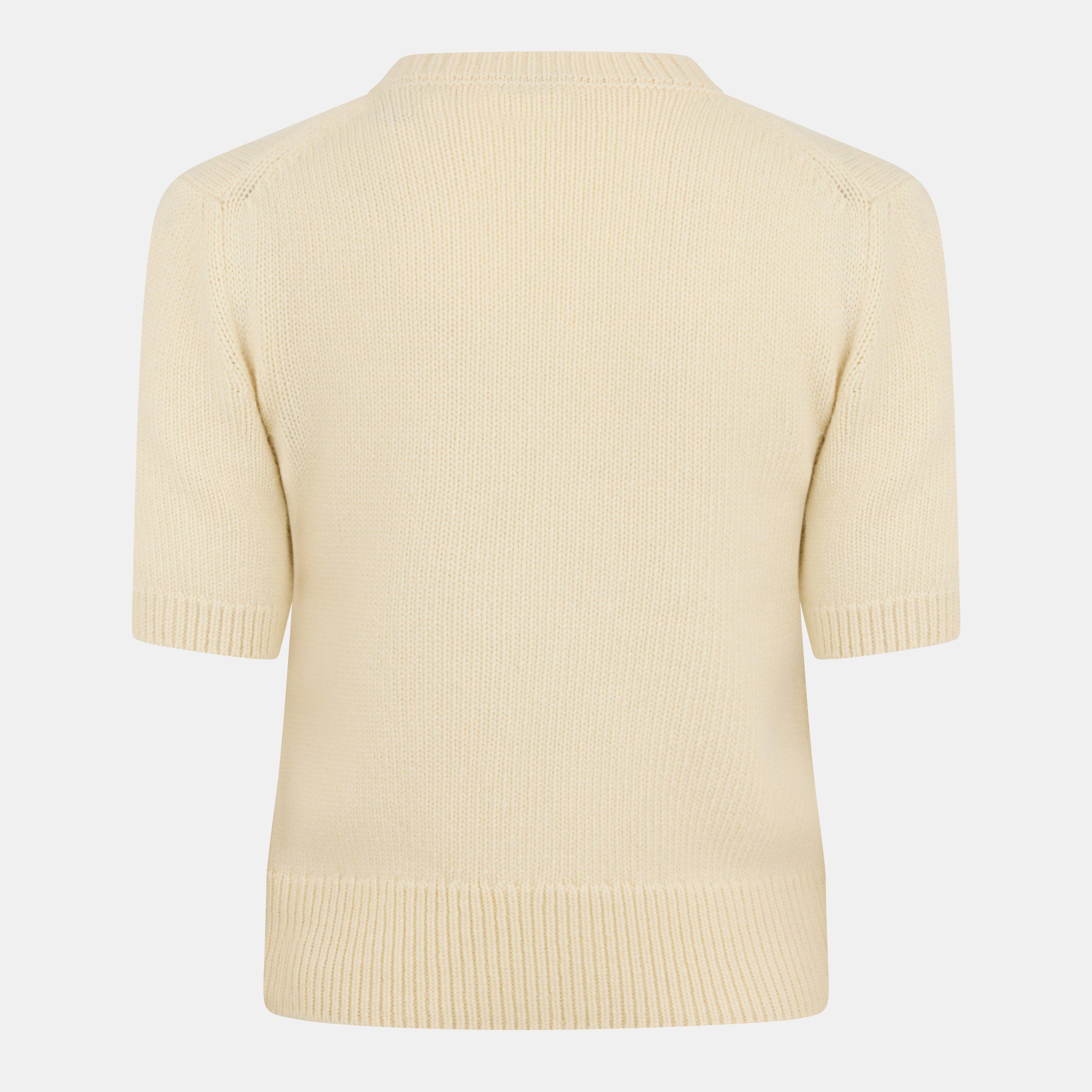 Ceramic White - Burberry - Women's Burb Skylar EKD Knitted Top - 2