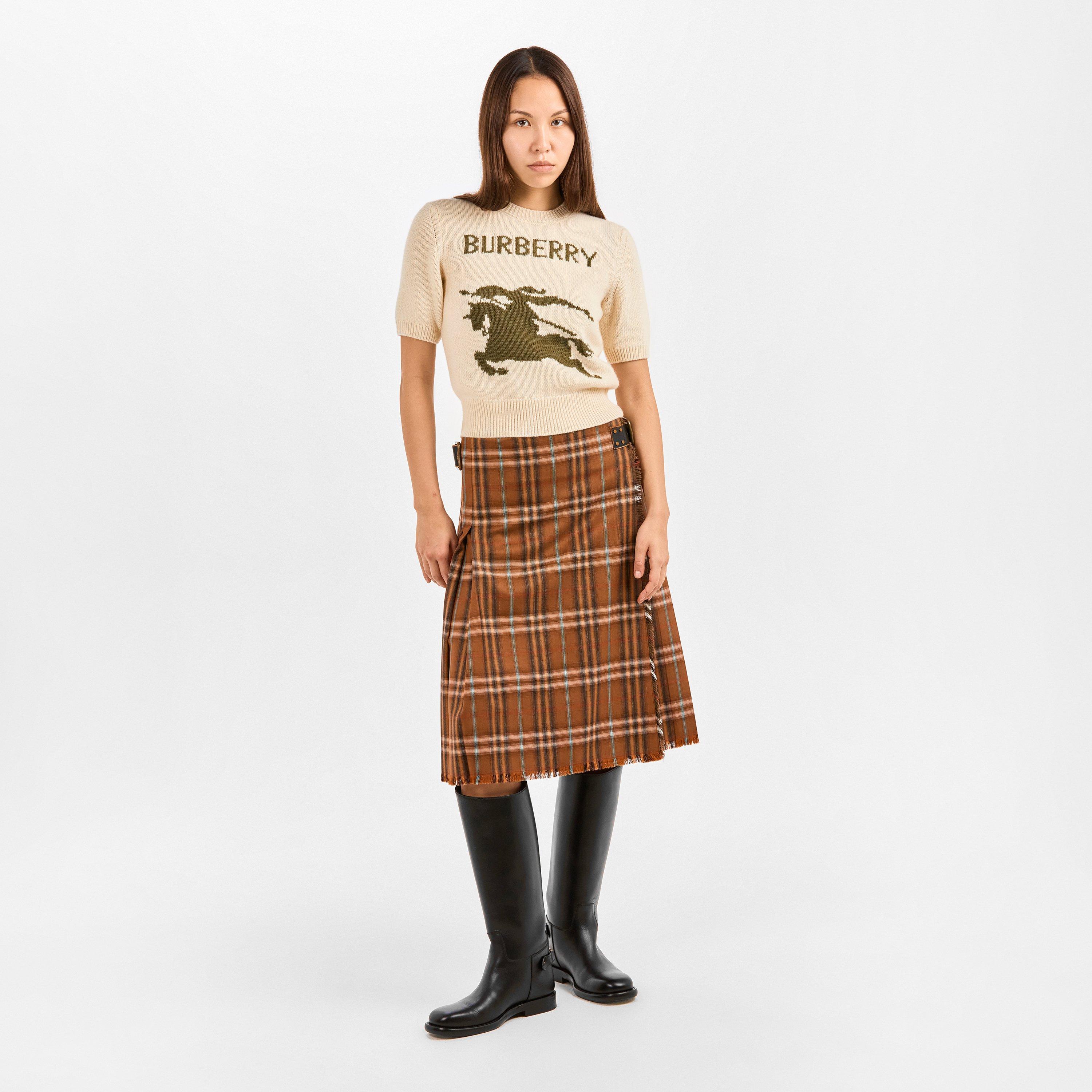 Ceramic White - Burberry - Women's Burb Skylar EKD Knitted Top - 6