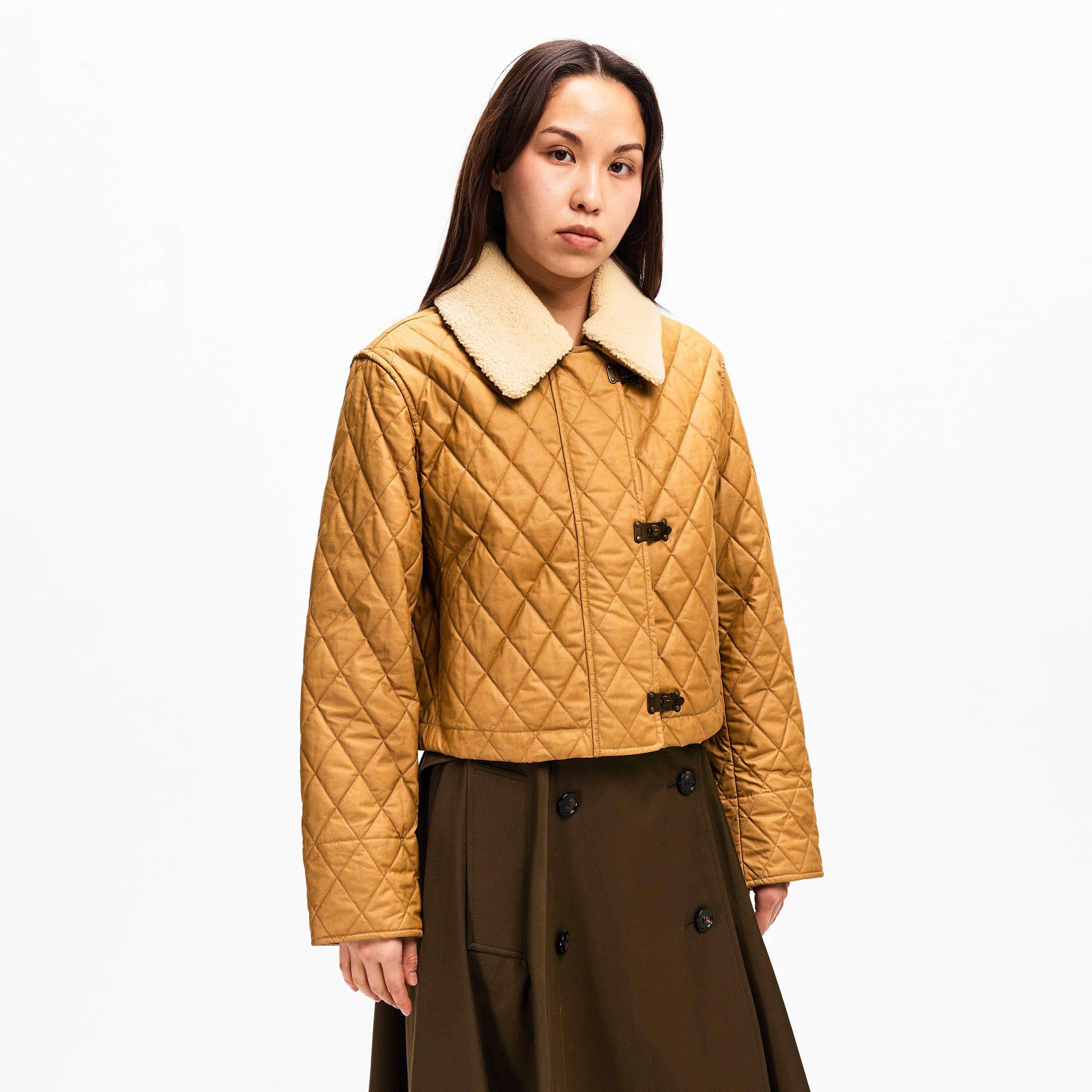 Sepia/Hay - Burberry - Women's Burb Howle Quilted Jacket - 3