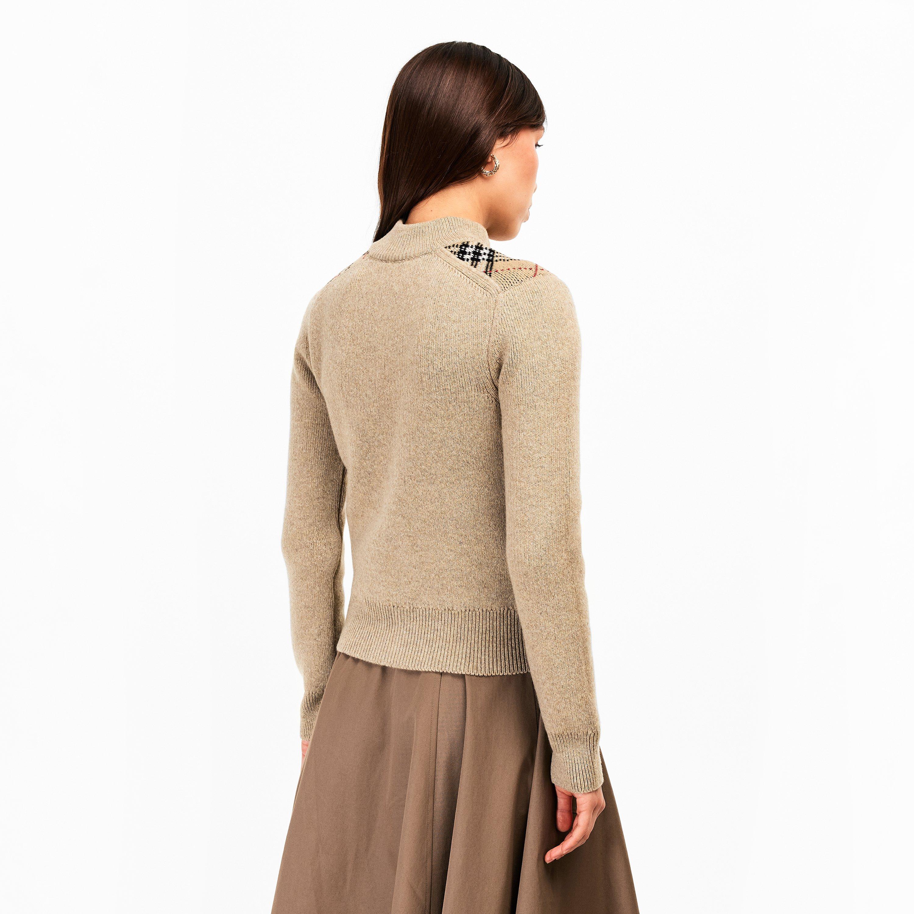 Light Brown - Burberry - Women's Burb Jemima CMP Knitted Top - 4