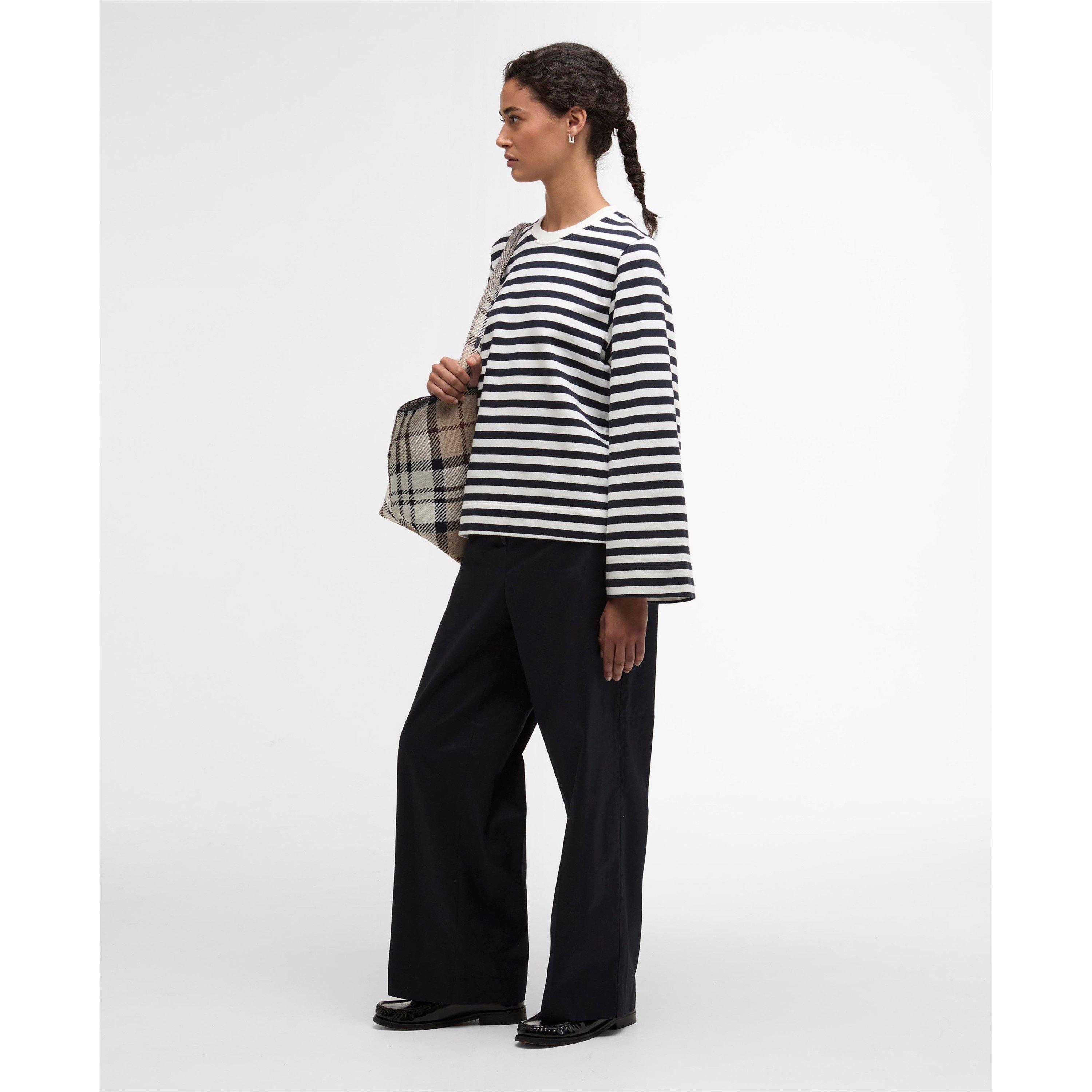 Cloud/Dark Navy - Barbour - Womens Layla Sweatshirt - 6