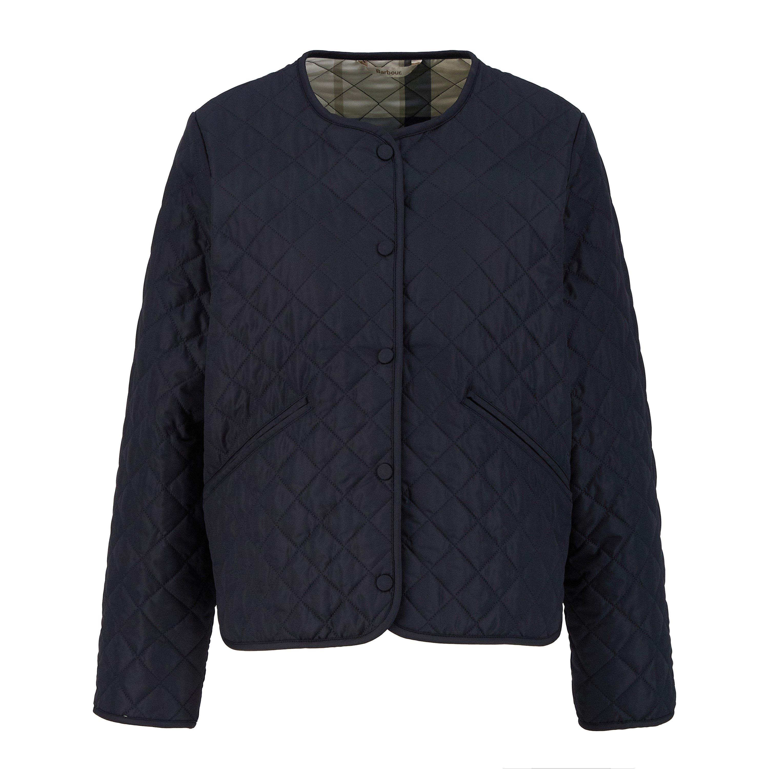 Navy/Tartan - Barbour - Womens Cashel Jacket - 1