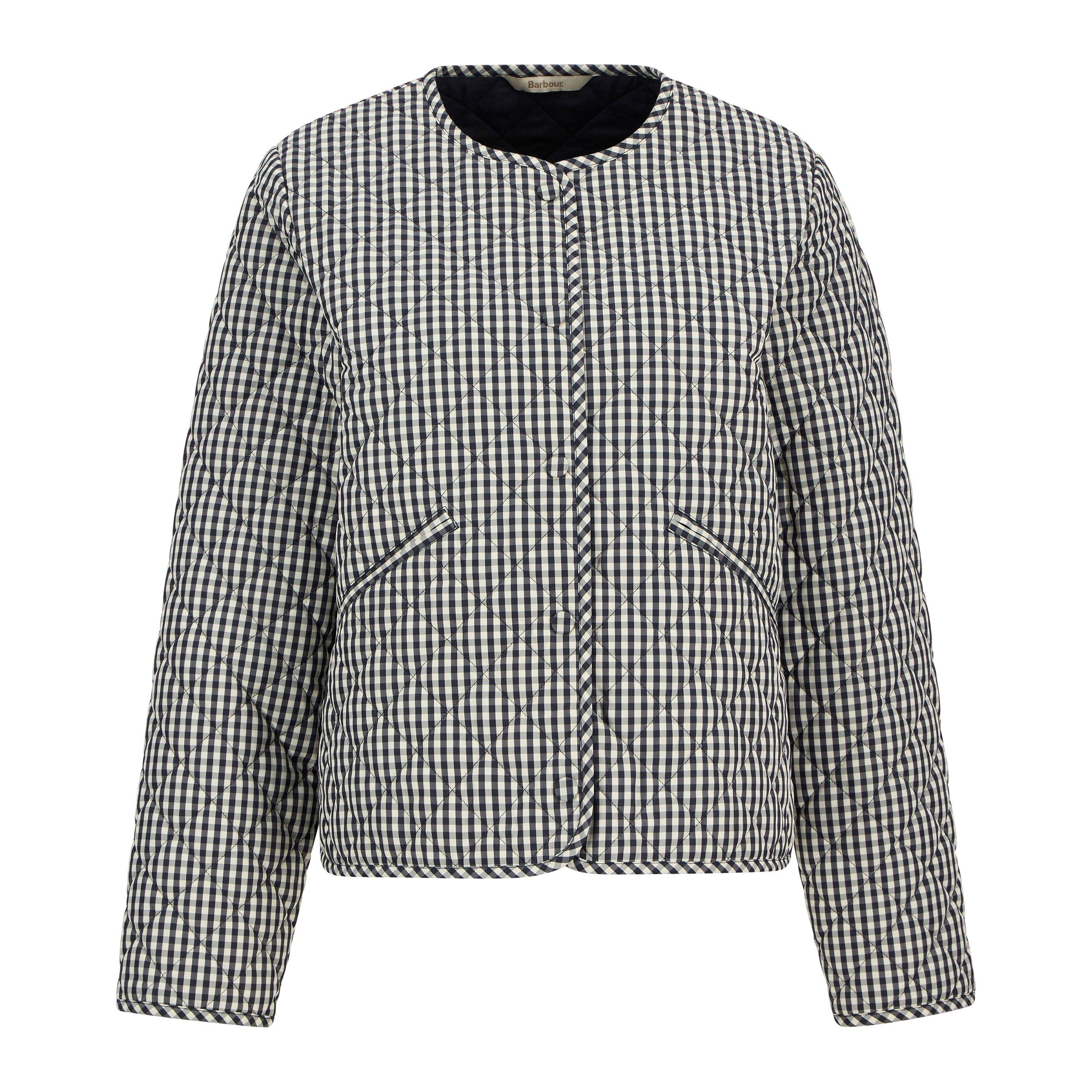 Barbour Women's Quilted Jacket - Gingham/Navy - 14 (L)