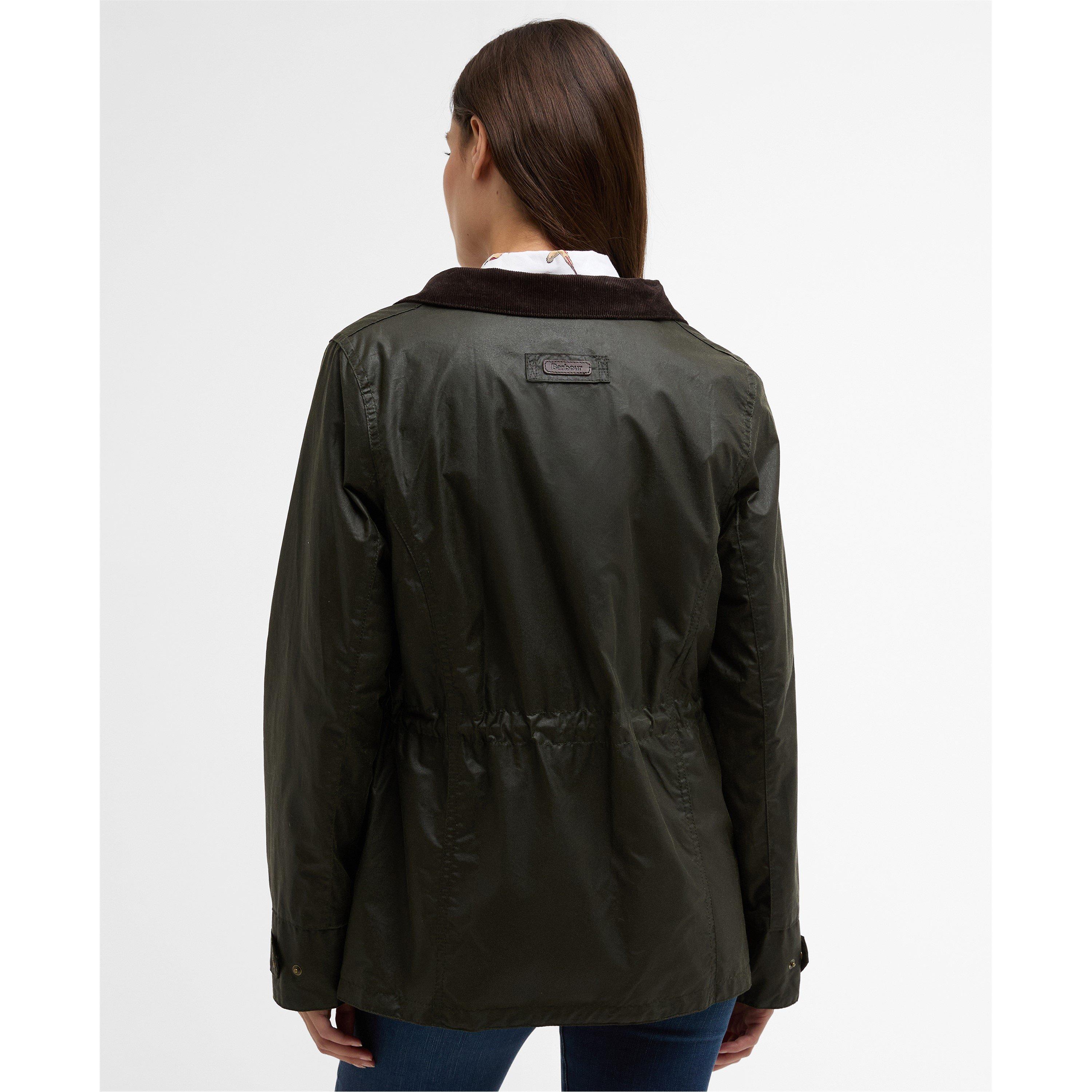 Olive/Ancient - Barbour - Womens Summer Sapper Waxed Jacket - 3
