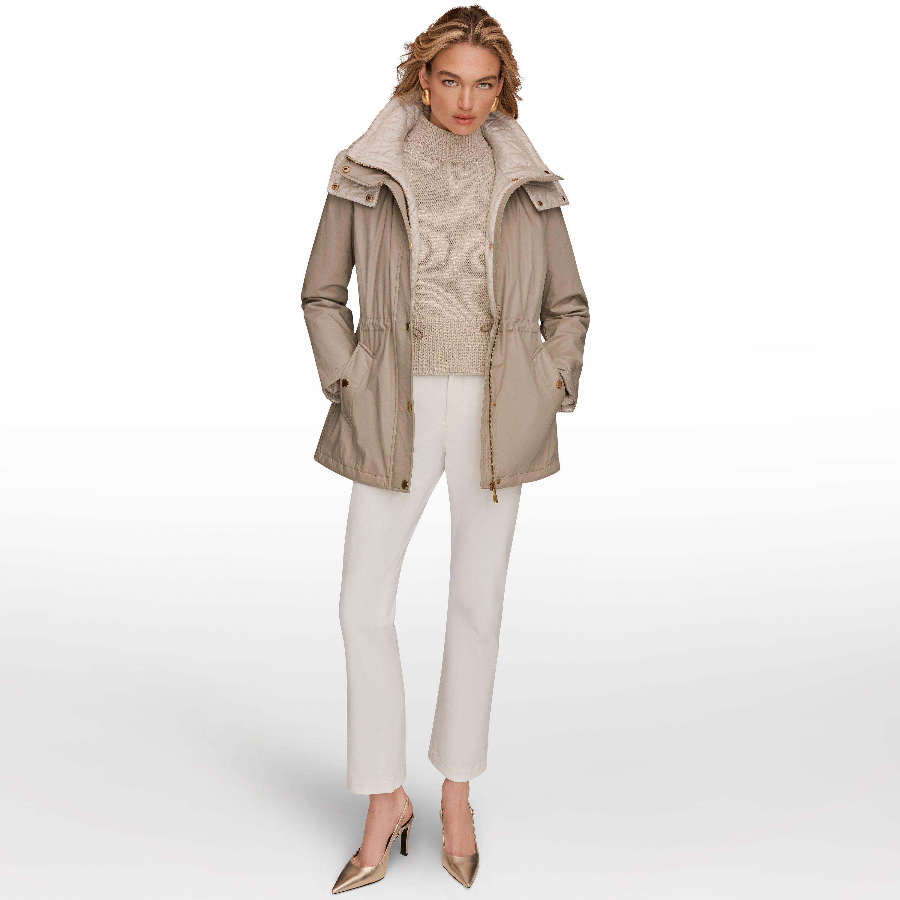 Taupe - Donna Karan - Women's Hybrid Jacket - 1