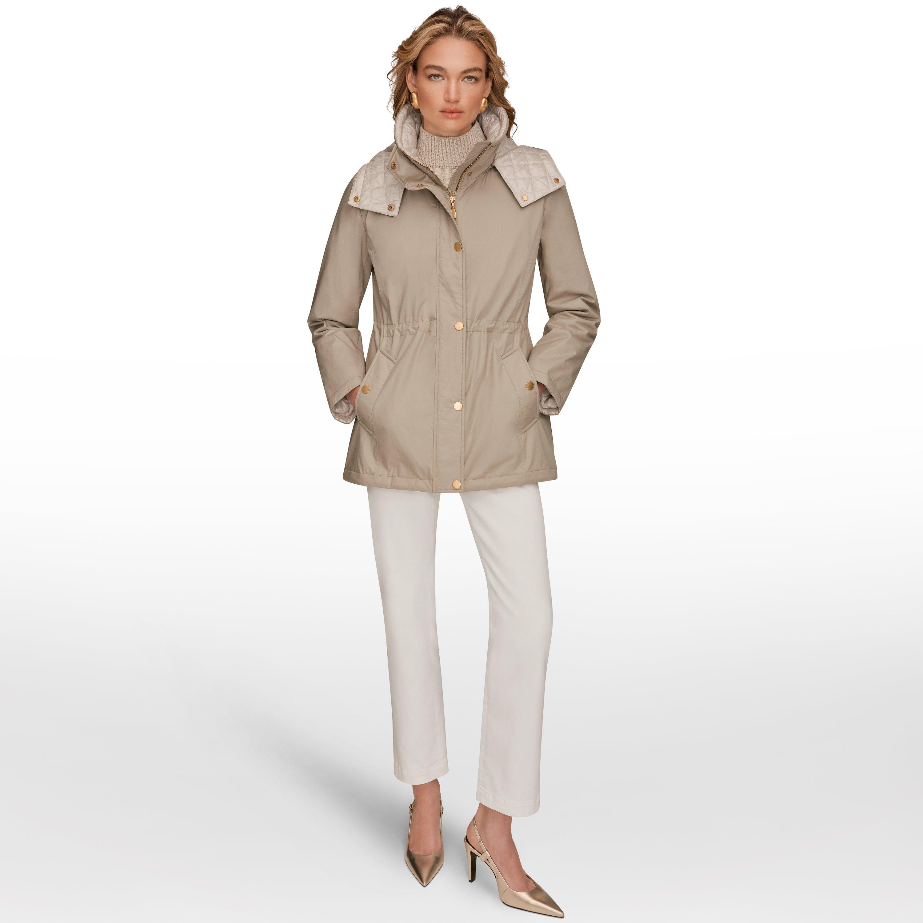 Taupe - Donna Karan - Women's Hybrid Jacket - 2