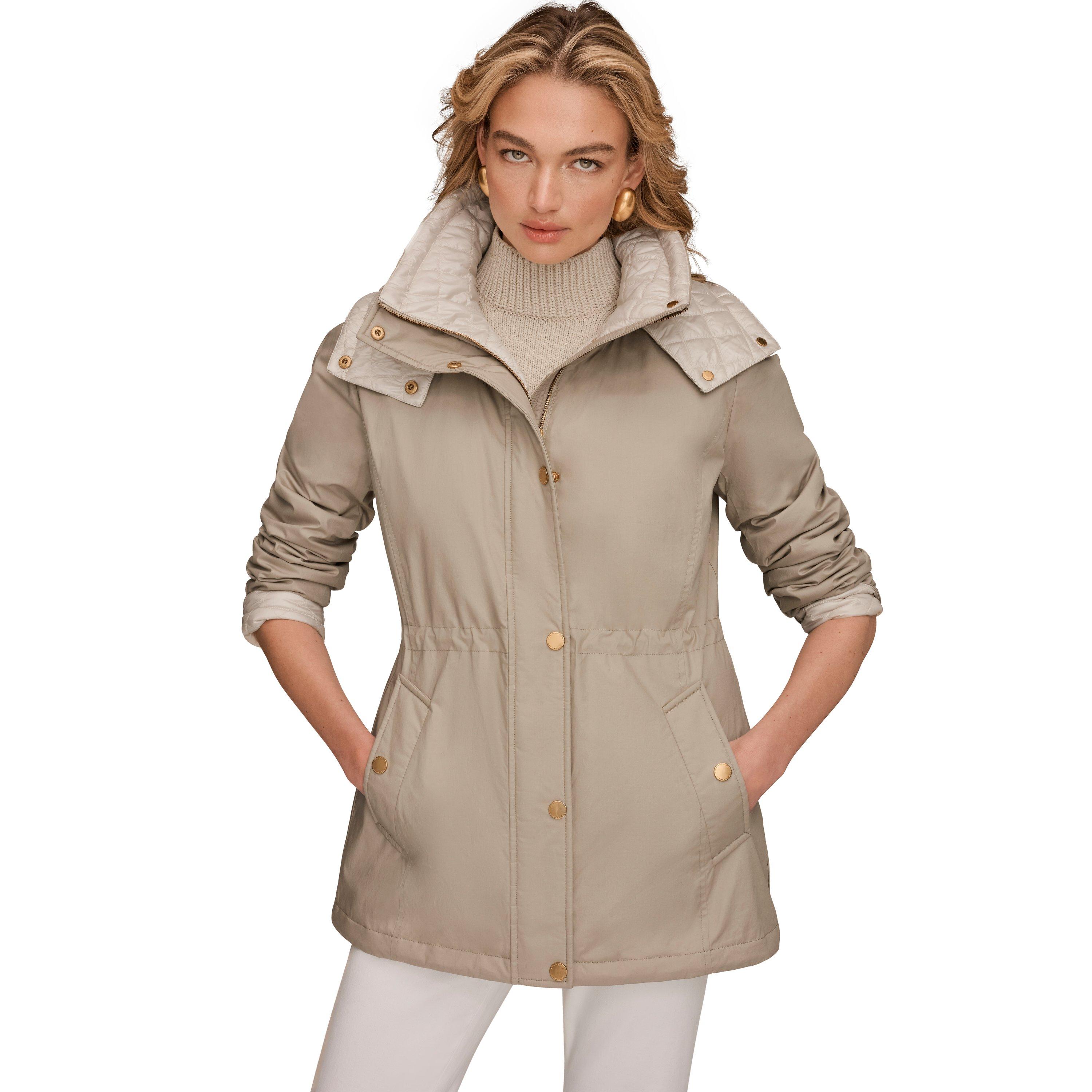 Taupe - Donna Karan - Women's Hybrid Jacket - 3