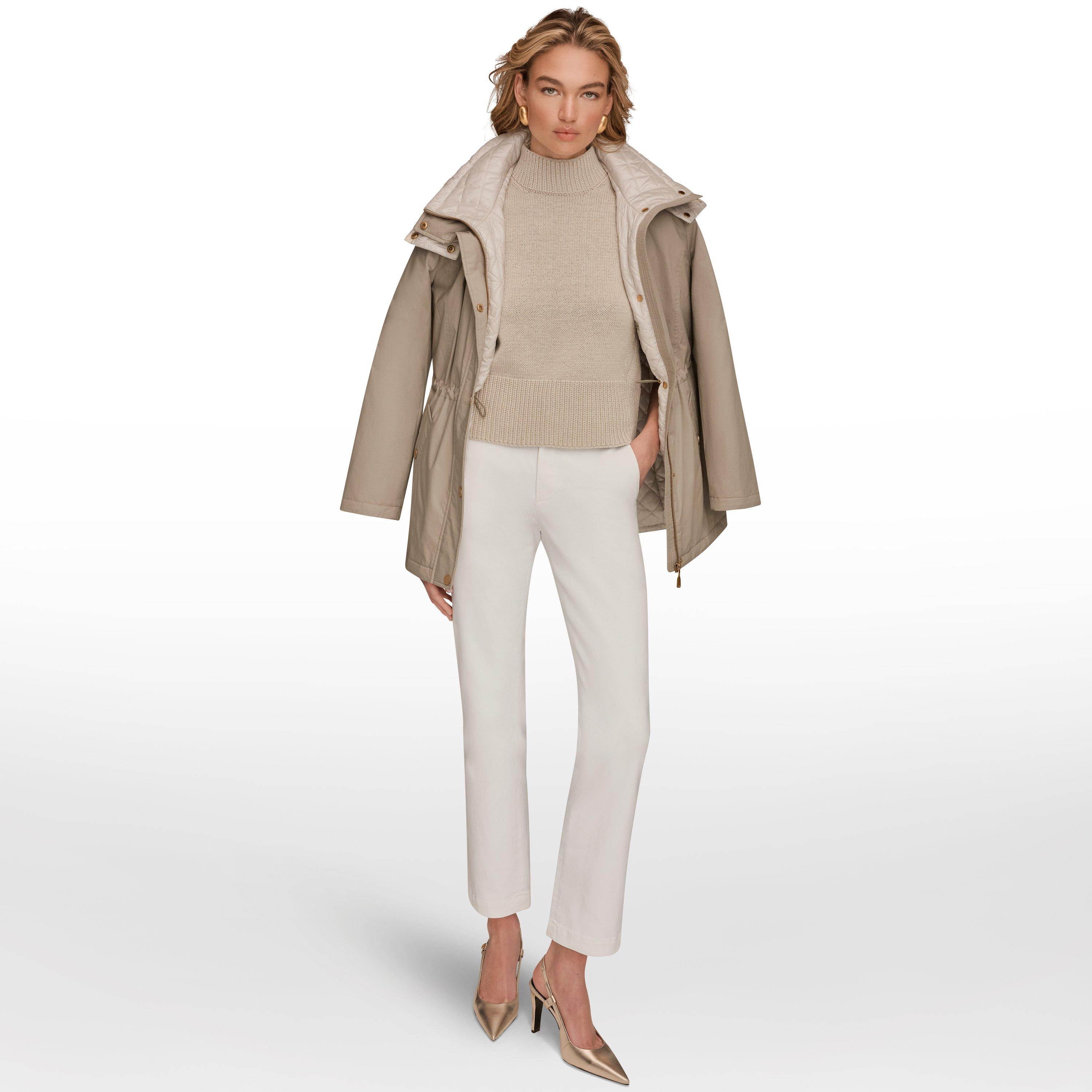 Taupe - Donna Karan - Women's Hybrid Jacket - 4