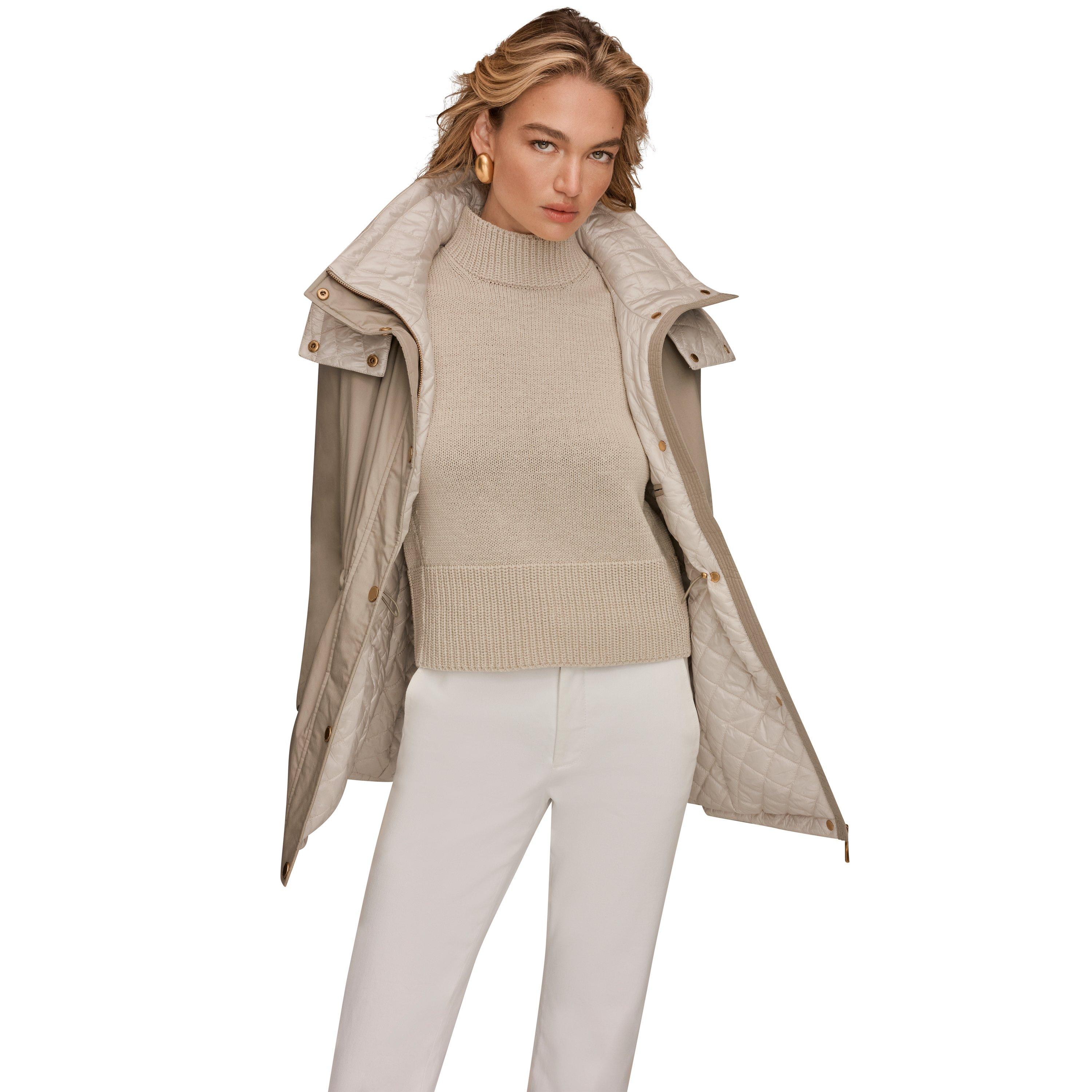 Taupe - Donna Karan - Women's Hybrid Jacket - 9