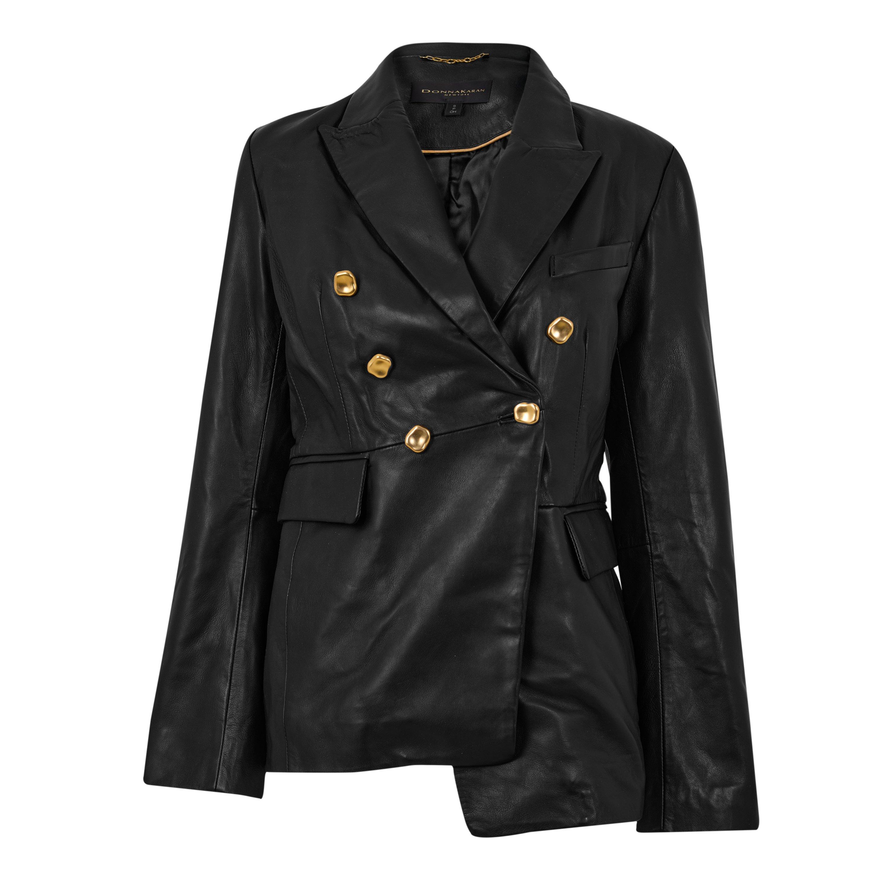 Black Leather - Donna Karan - Women's Leather Jacket - 1