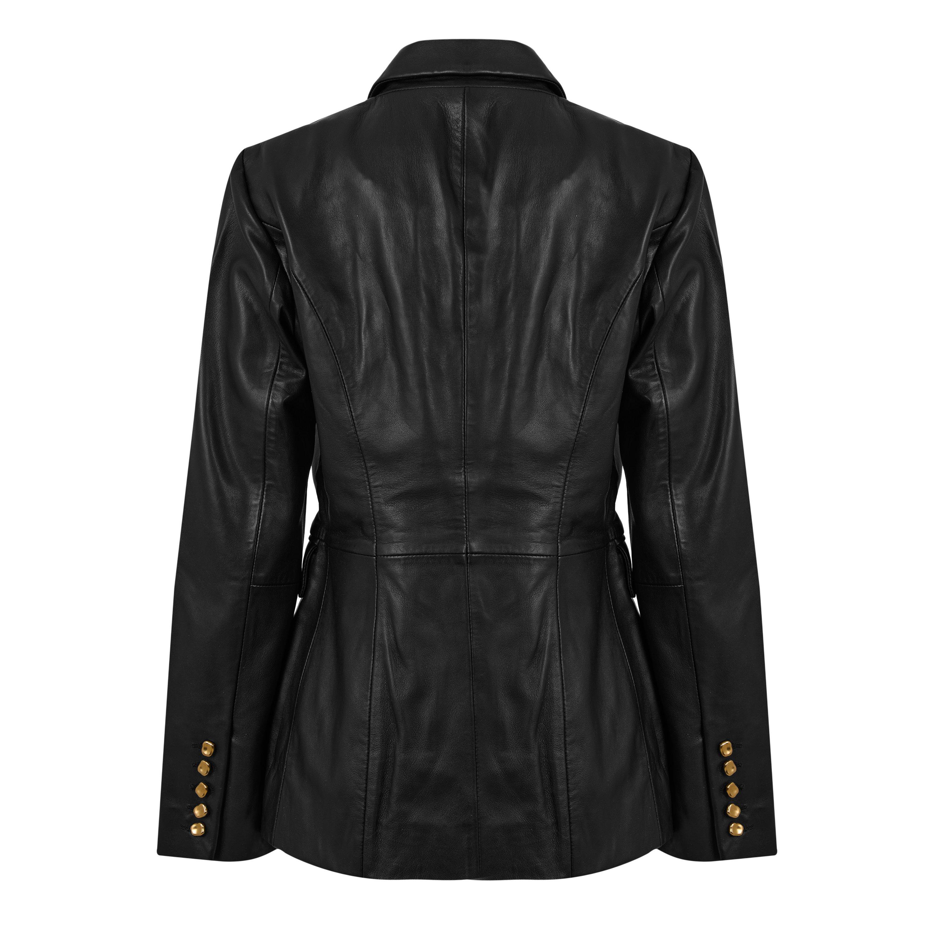 Black Leather - Donna Karan - Women's Leather Jacket - 2