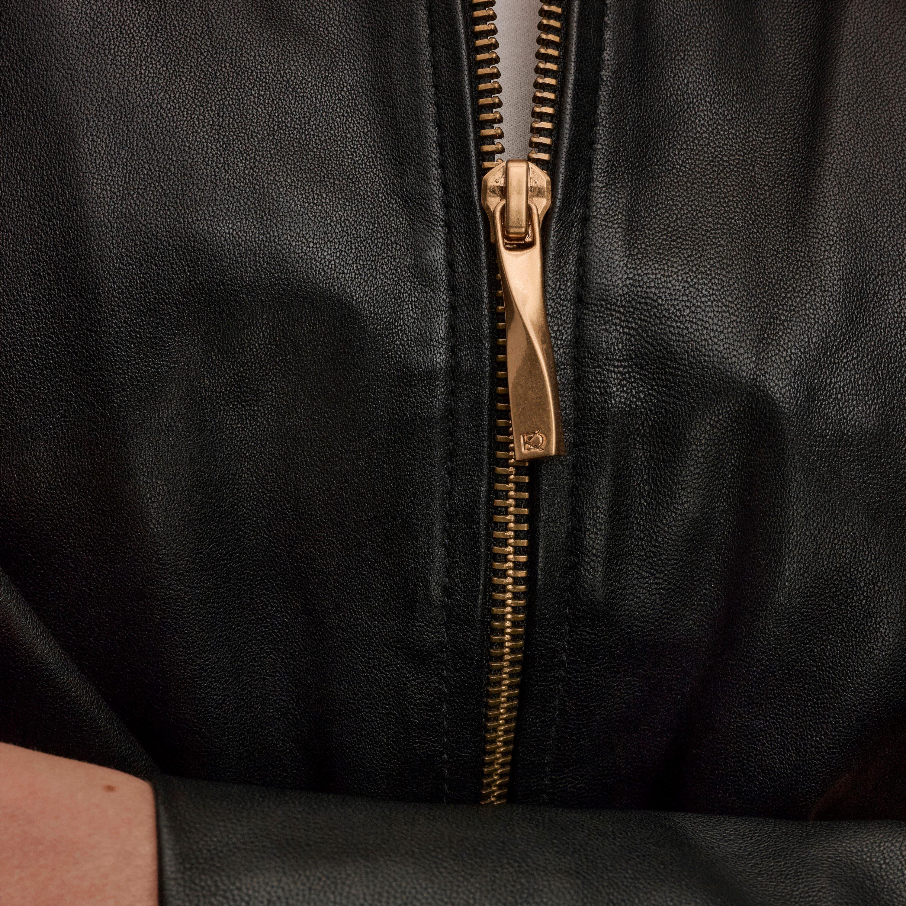 Black Leather - Donna Karan - Women's Leather Jacket - 7