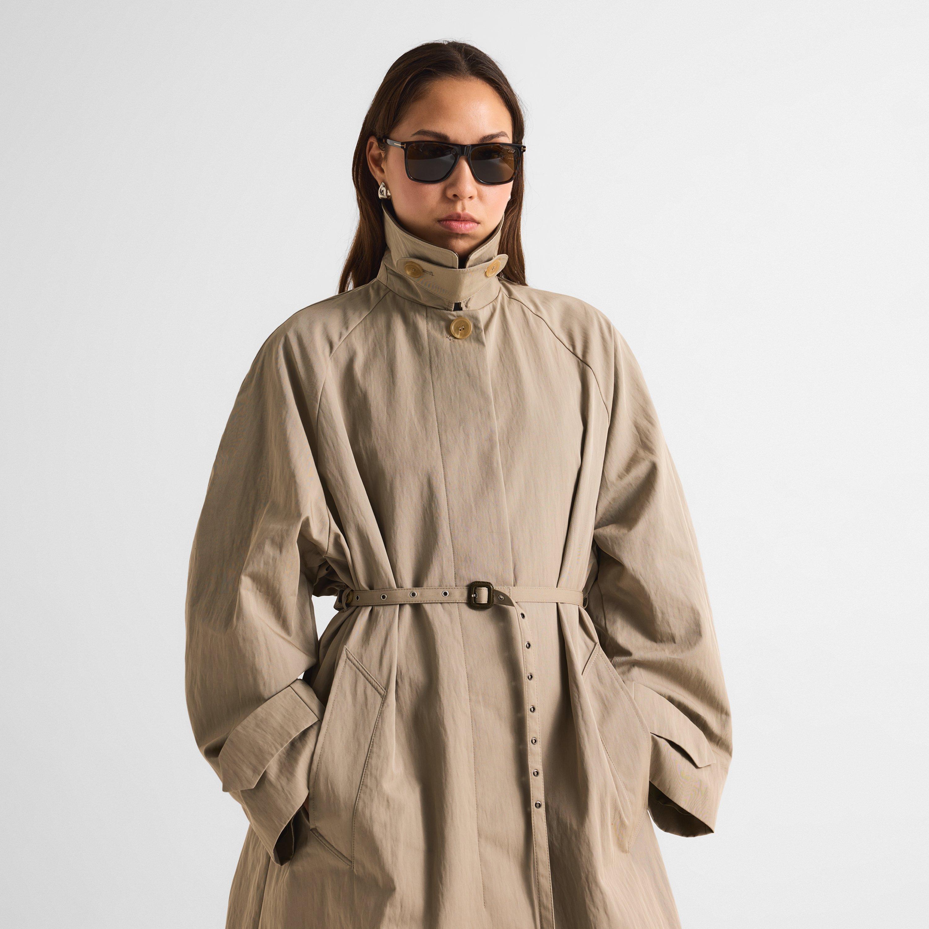 KHAKI GREY - Acne Studios - Women's Trench Coat - 3