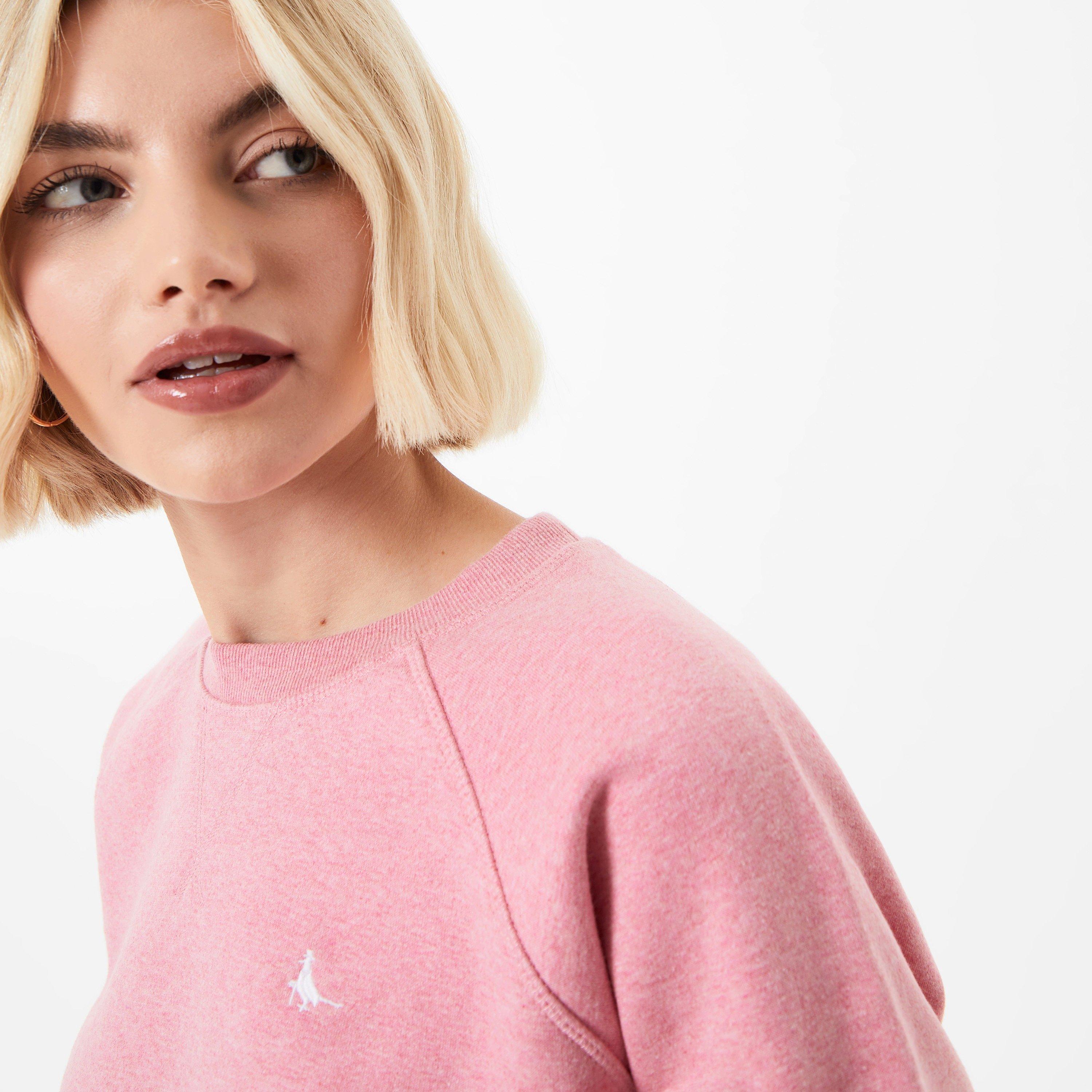 Pink Marl - Jack Wills - Astbury Raglan Crew Sweatshirt - 3