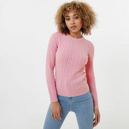 Jack Wills Tinsbury Merino Wool Blend Cable Knitted Jumper