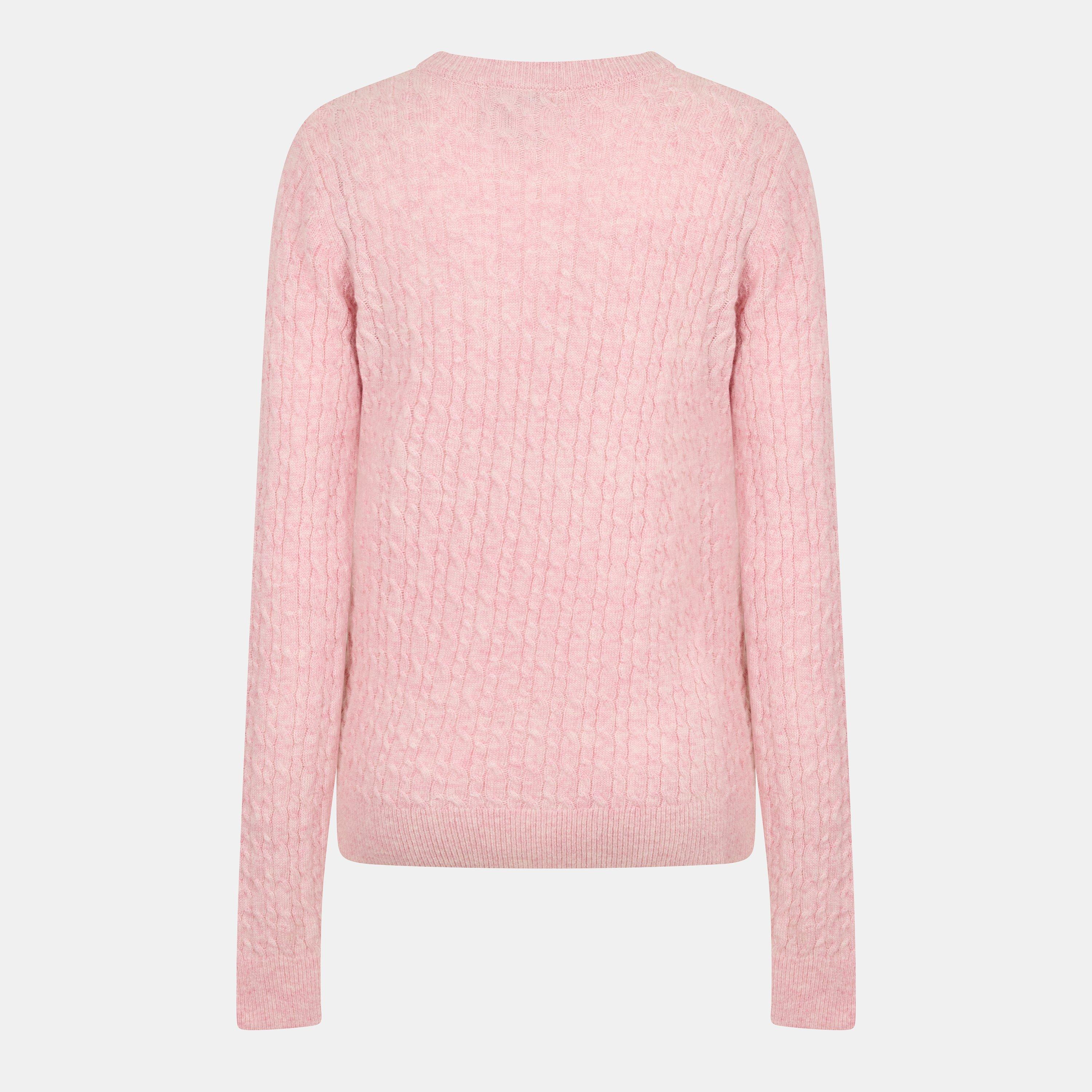 Pink - Jack Wills - Tinsbury Merino Wool Blend Cable Knitted Jumper Women - 2