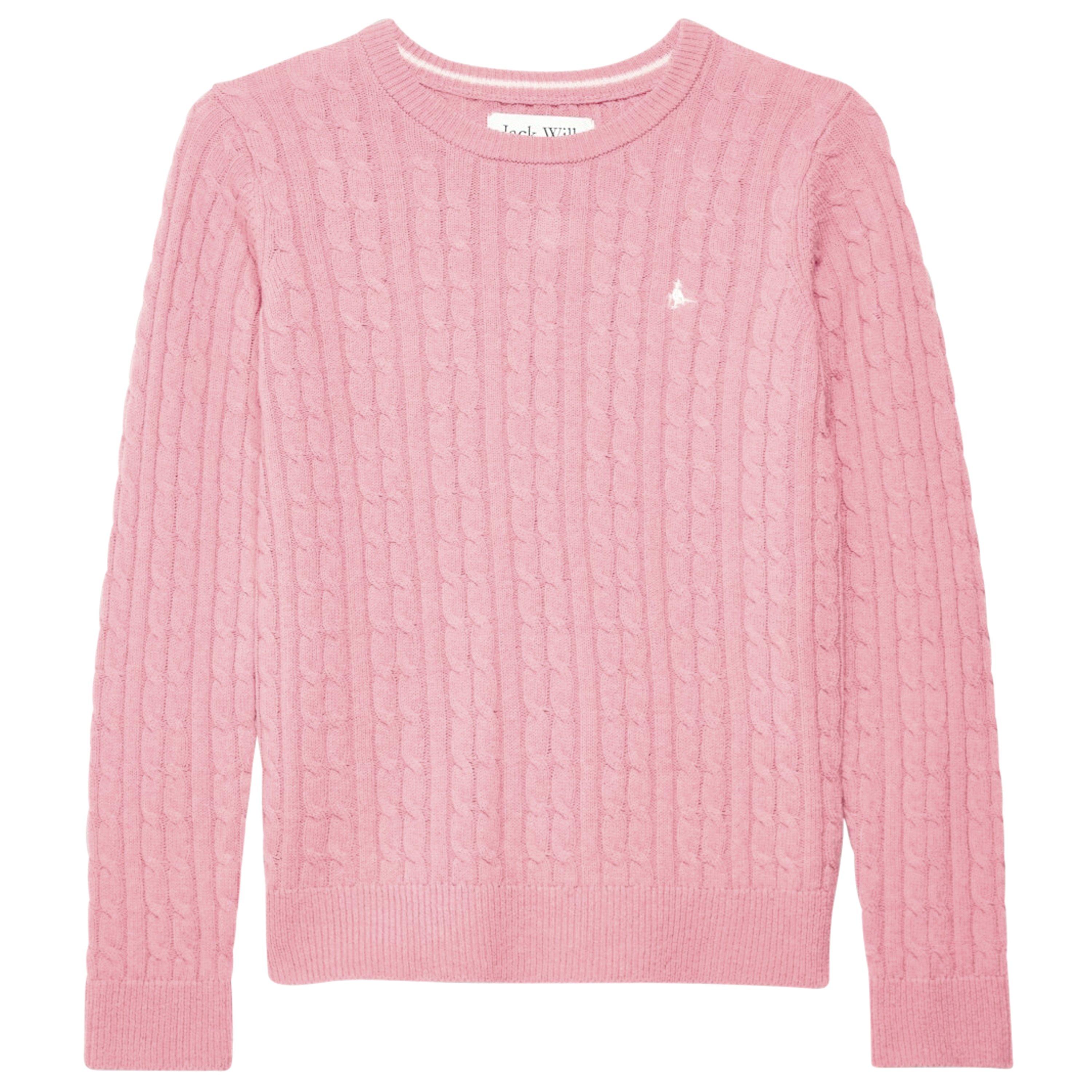 Pink - Jack Wills - Tinsbury Merino Wool Blend Cable Knitted Jumper Women - 3