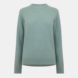Jack Wills Tinsbury Merino Wool Blend Cable Knitted Jumper Women