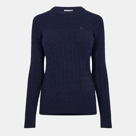 Jack Wills Tinsbury Merino Wool Blend Cable Knitted Jumper Women