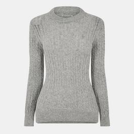 Jack Wills Tinsbury Merino Wool Blend Cable Knitted Jumper Women