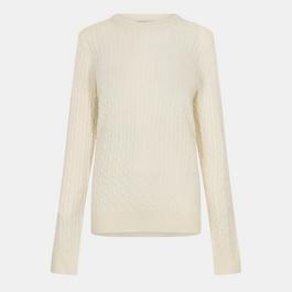 Jack Wills Tinsbury Merino Wool Blend Cable Knitted Jumper Women
