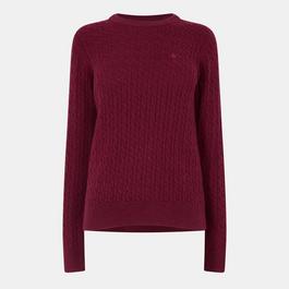 Jack Wills Tinsbury Merino Wool Blend Cable Knitted Jumper Women