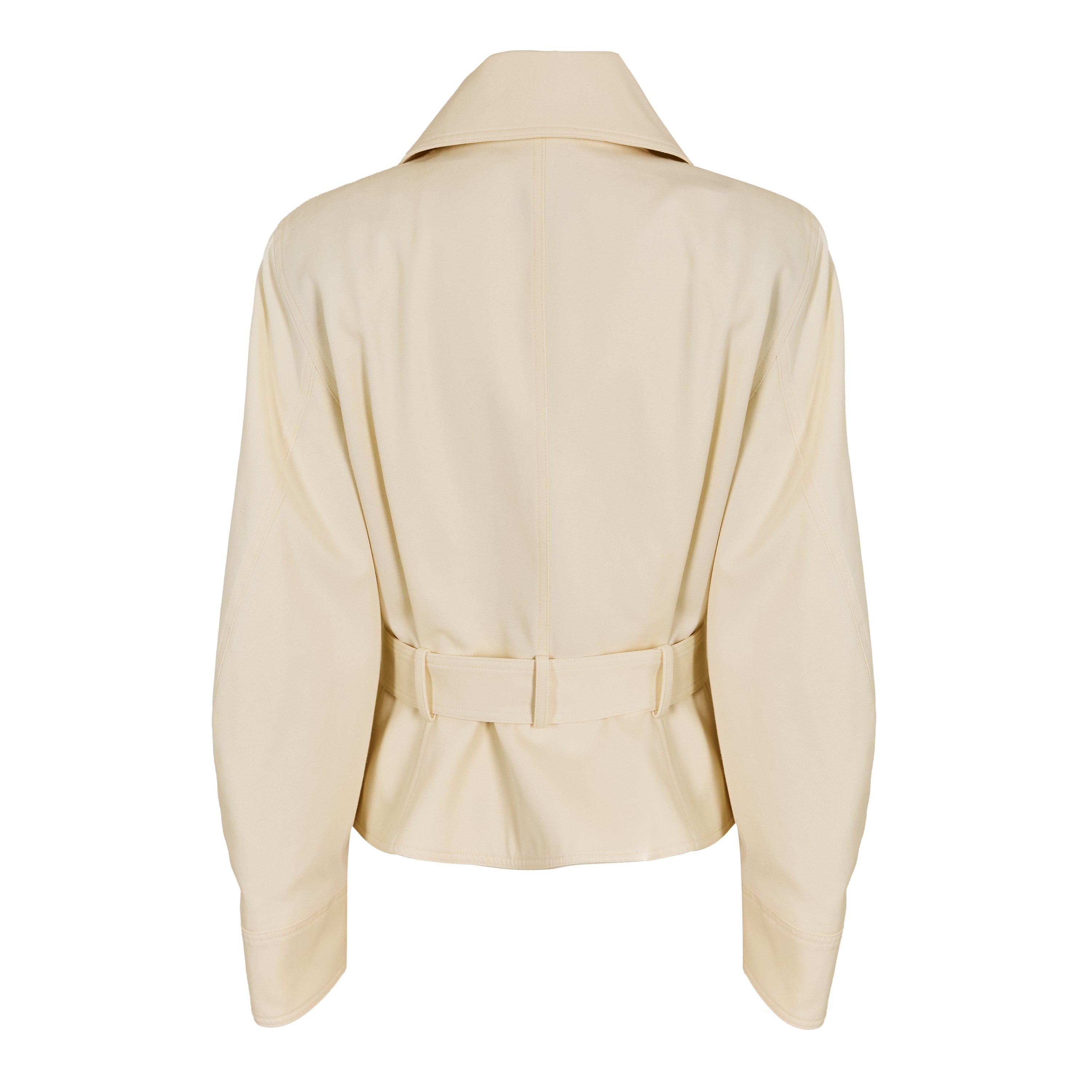 Ivory - GIVENCHY - Women's GIV Belted Bomber Jacket - 2